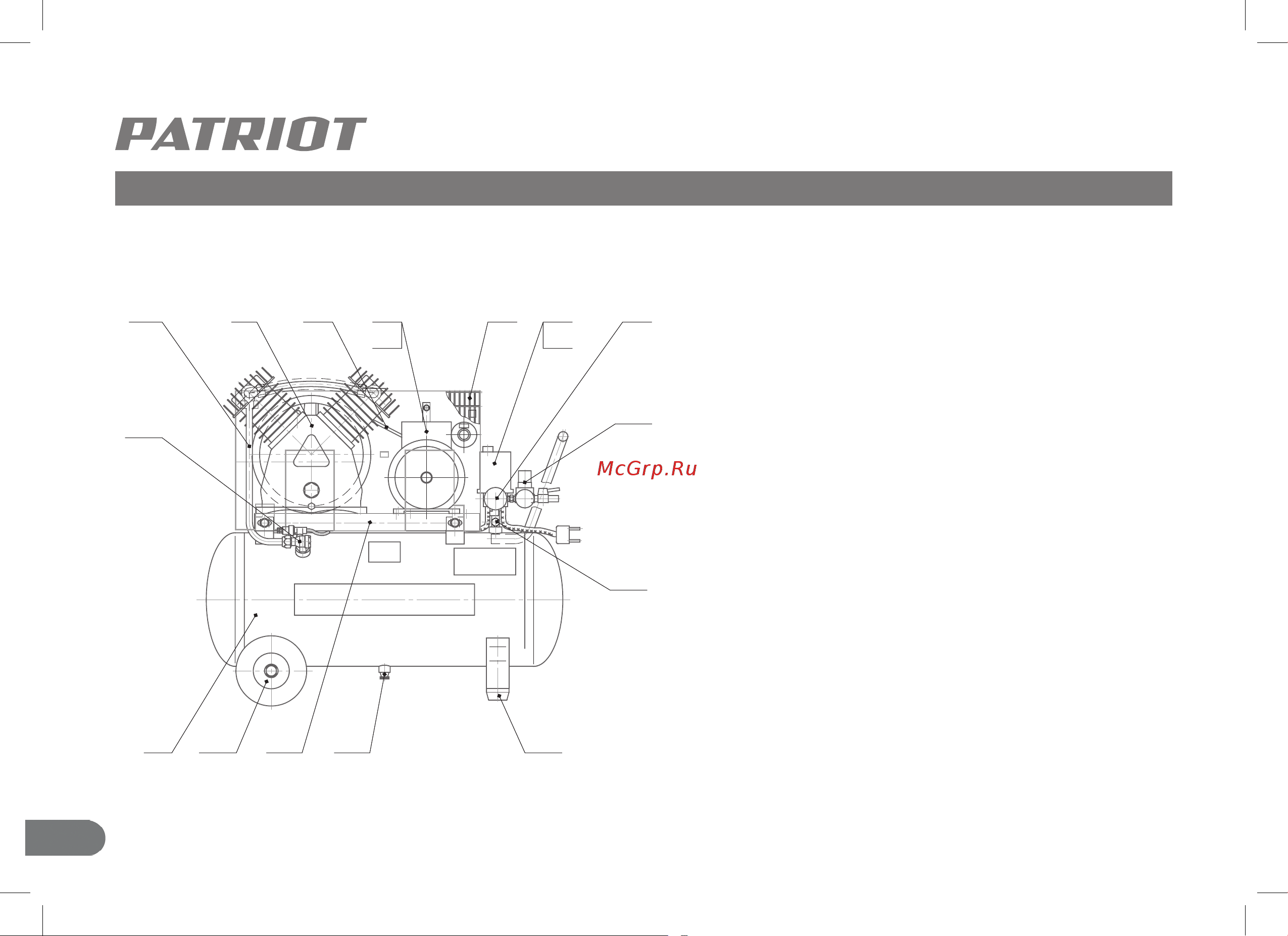 Patriot PTR 80-450A 525306312 Инструкция к компрессору PATRIOT PTR 80-450A 525306312 онлайн [8/36] 816041