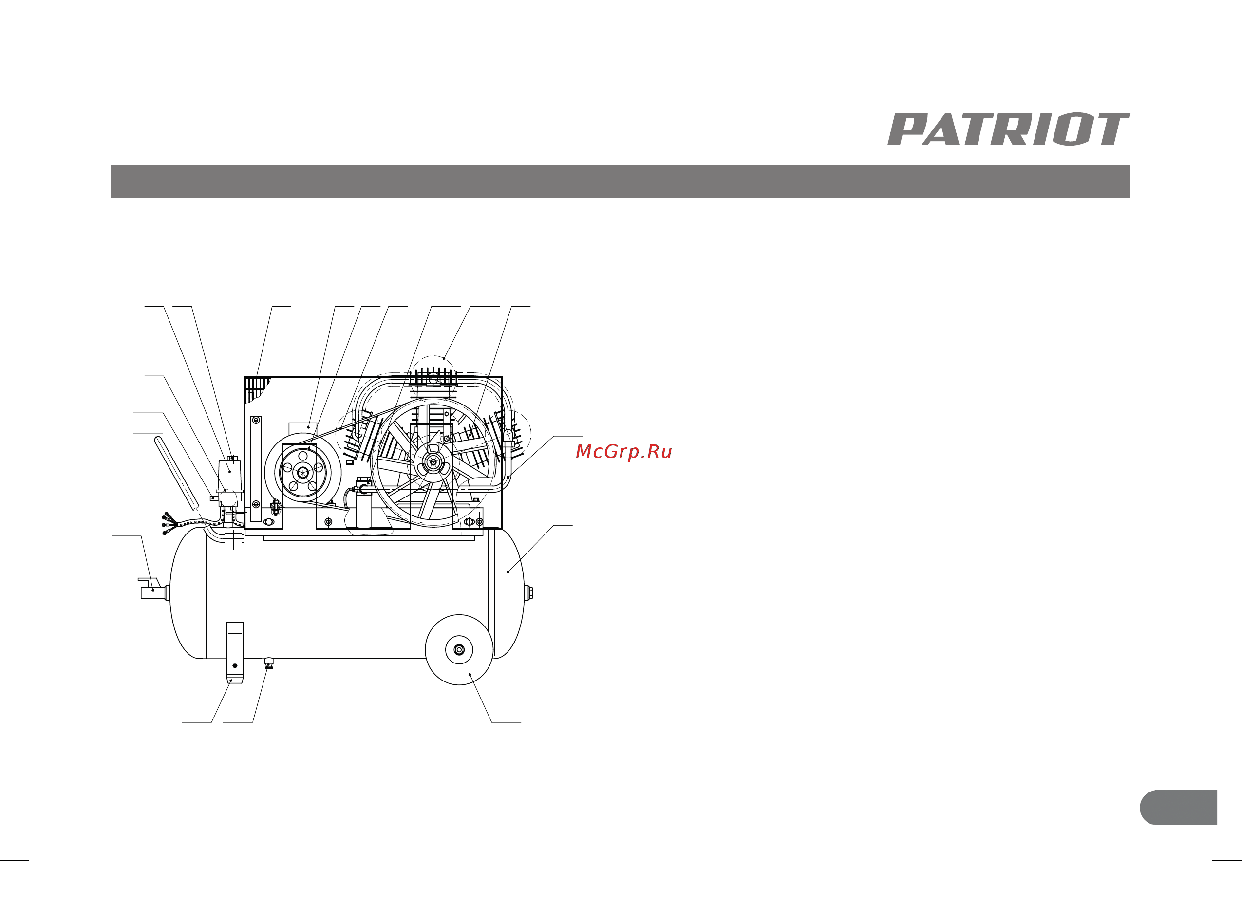 Patriot PTR 80-450A 525306312 Инструкция к компрессору PATRIOT PTR 80-450A 525306312 онлайн [9/36] 816041
