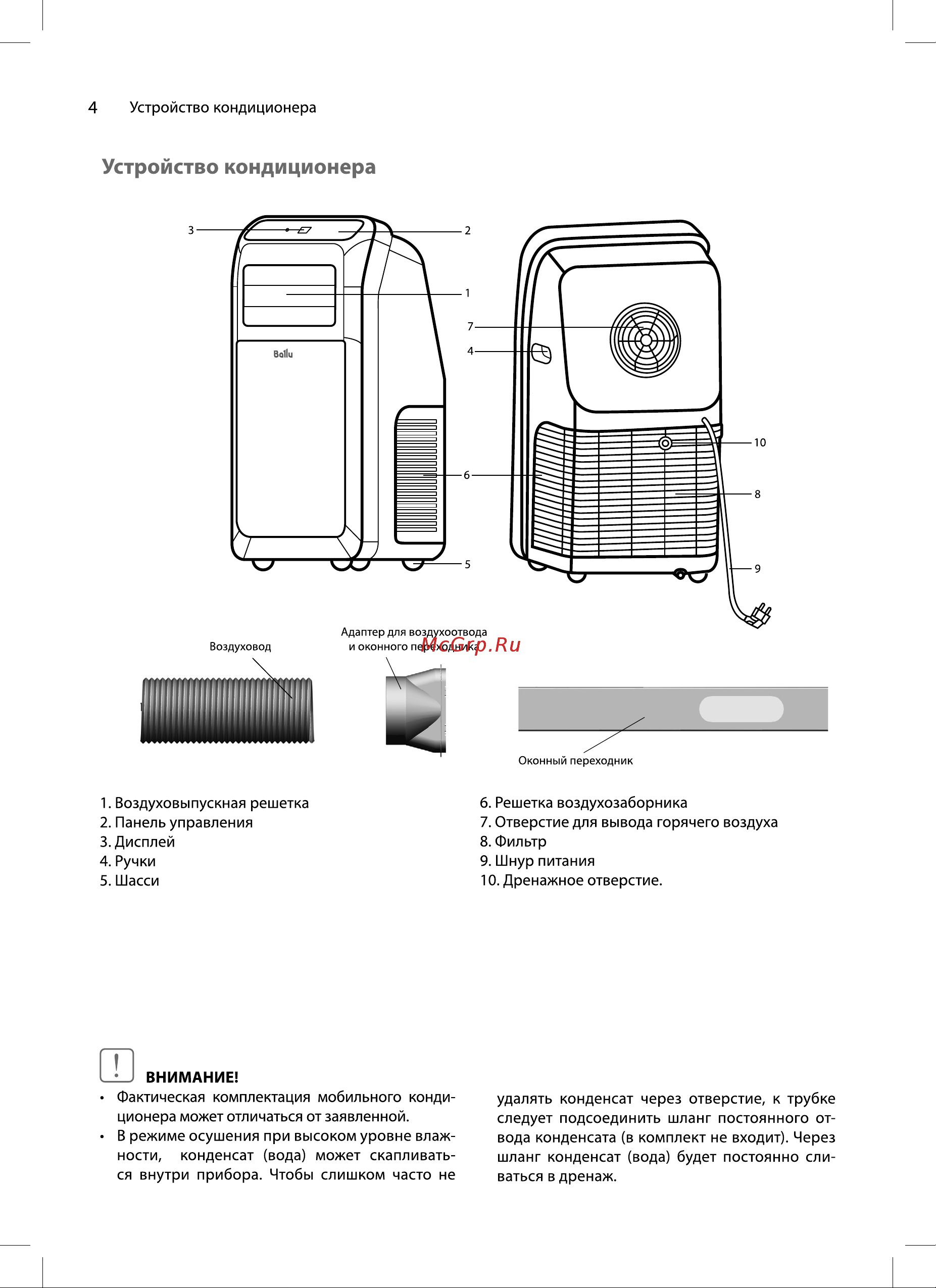 Ballu Aura BPAC-12 CP/N1_24Y НС-1594923 Инструкция по эксплуатации онлайн [4/20] 816180