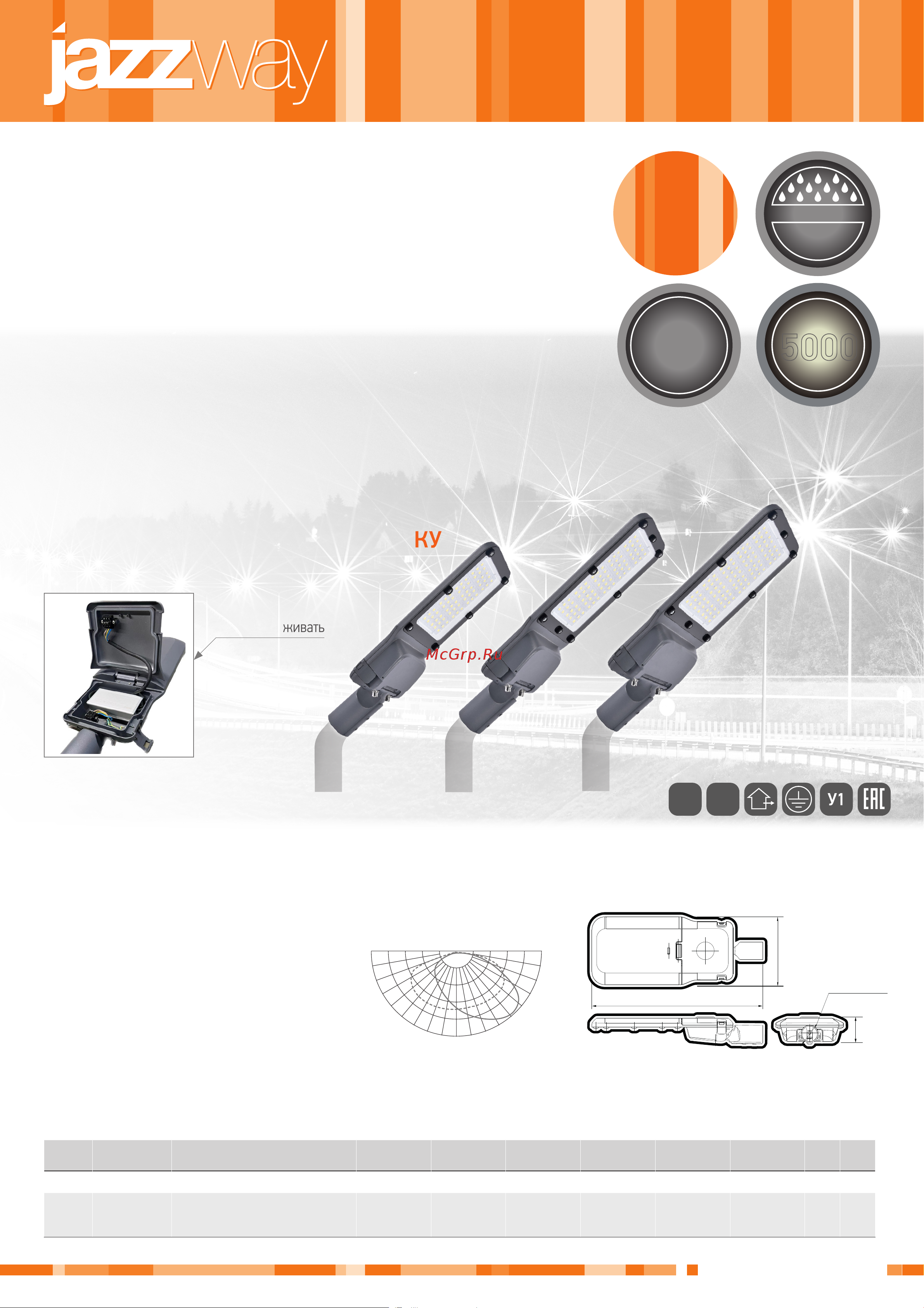 JazzWay PSL 04-3 150w 5000K GR IP65 5047419 листовка онлайн
