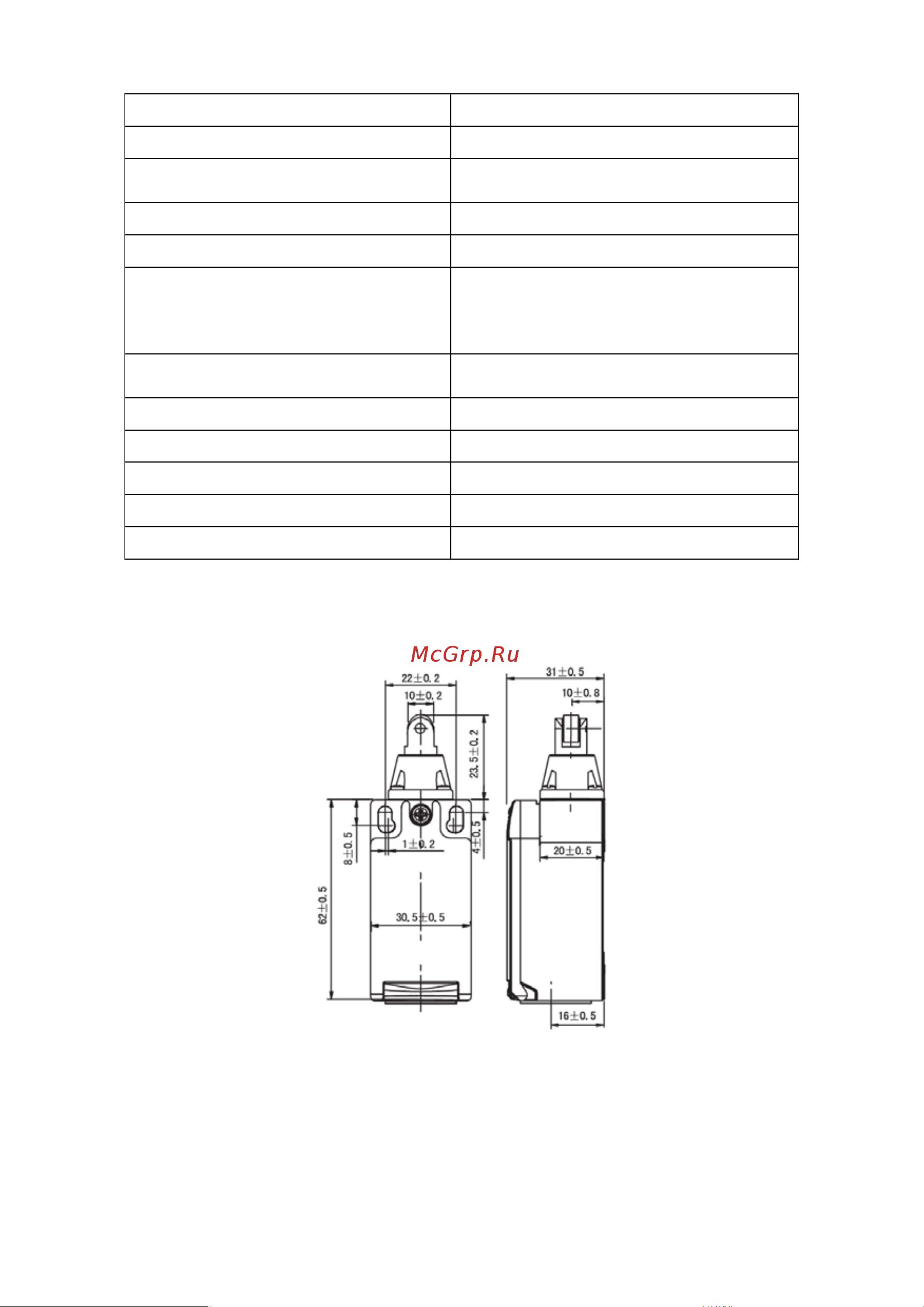 KLR KB-4P-12-PT-C 2NO/2NC Snap action/10A/600VAC/Ввод М20 8800001 Инструкция онлайн [3/5] 816576