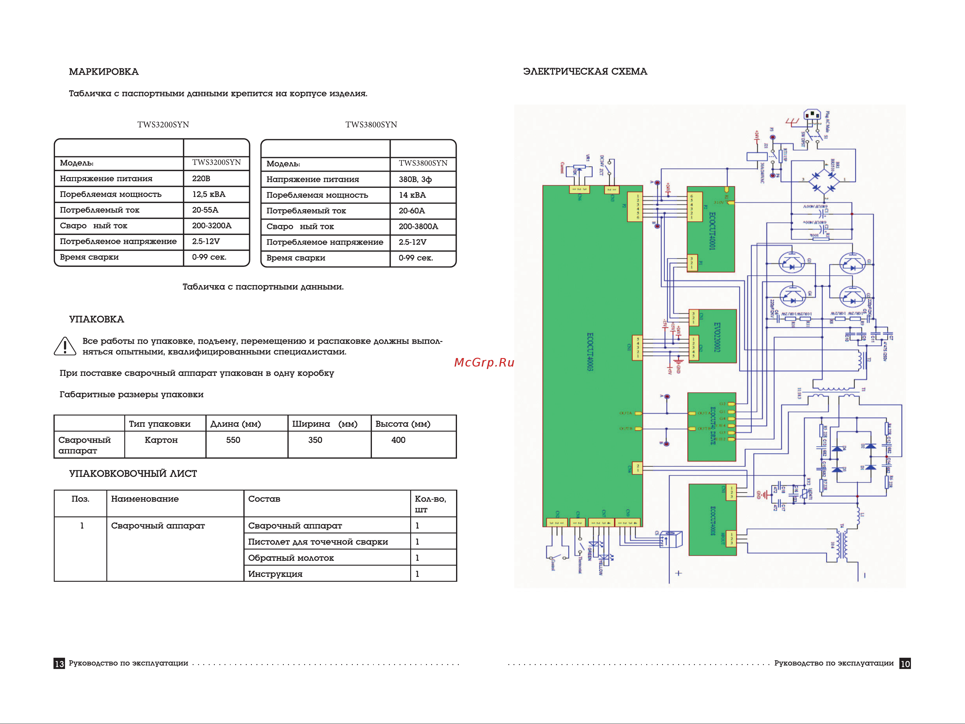 AE&T 3200А/220В TWS3200SYN Инструкция онлайн [11/12] 816735