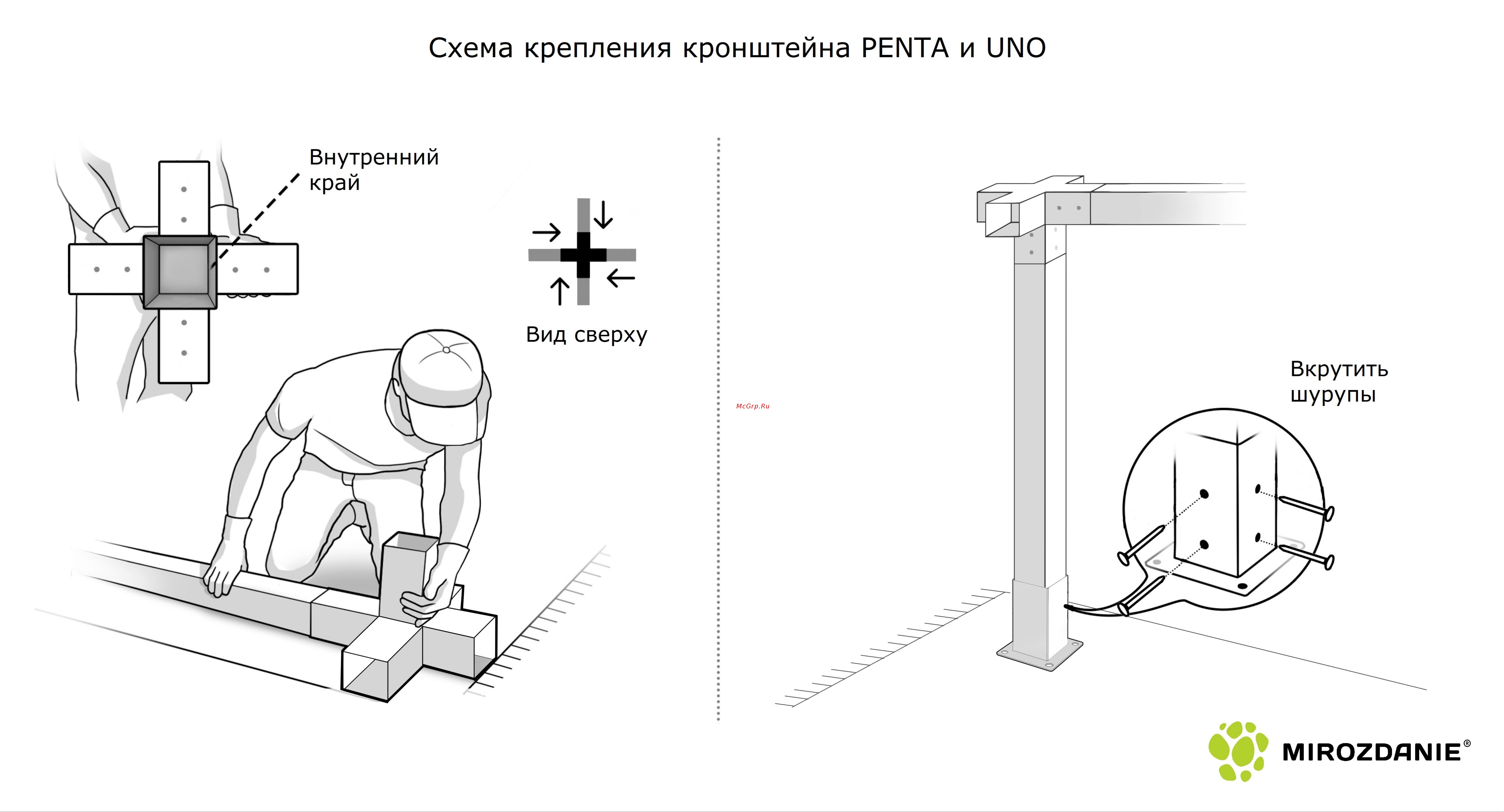 MIROZDANIE PENTA графит 1004 Схема крепления онлайн