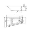 CERSANIT CREA 160x100, левая P-WA-CREA 160-LNL, 00000071472 Схема