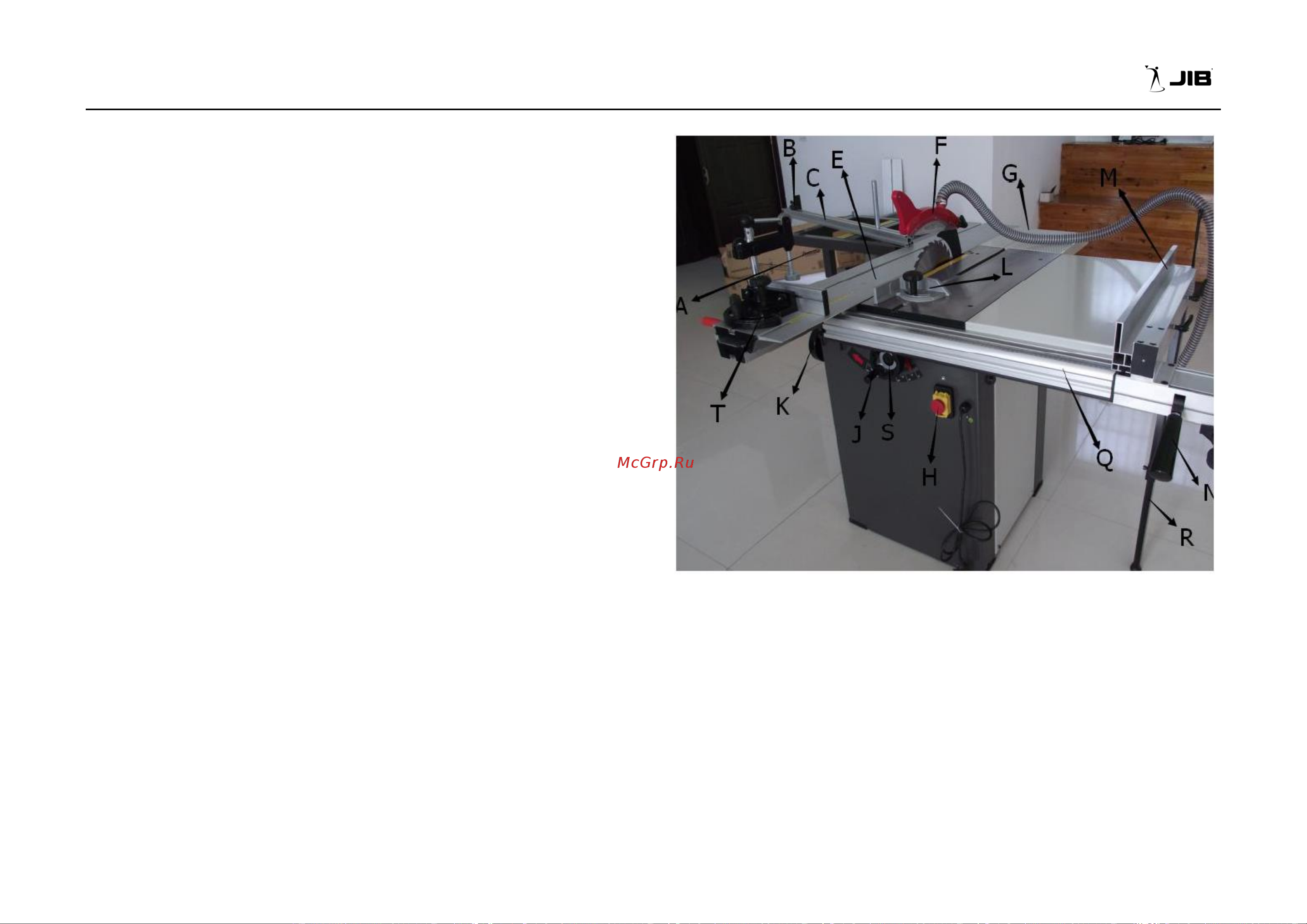 JIB MJ10-1600 2,2 кВт, 230 В 0102020005000 Руководство по эксплуатации круглопильного станка JIB MJ10 1300 онлайн [11/43] 817737