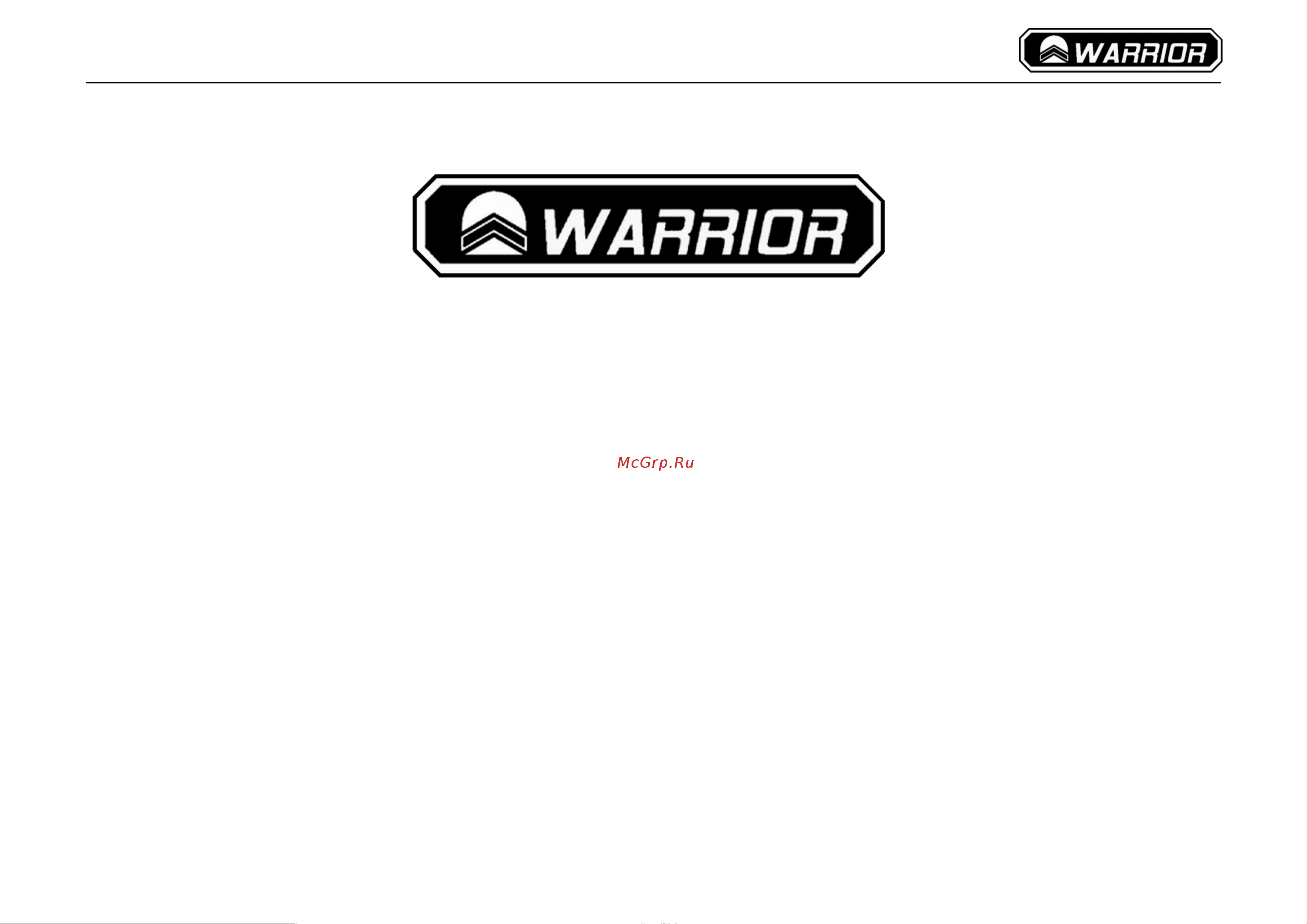 WARRIOR W0702 2,2 кВт, 400 В 0101010138000 Инструкция к товару онлайн [108/108] 817744