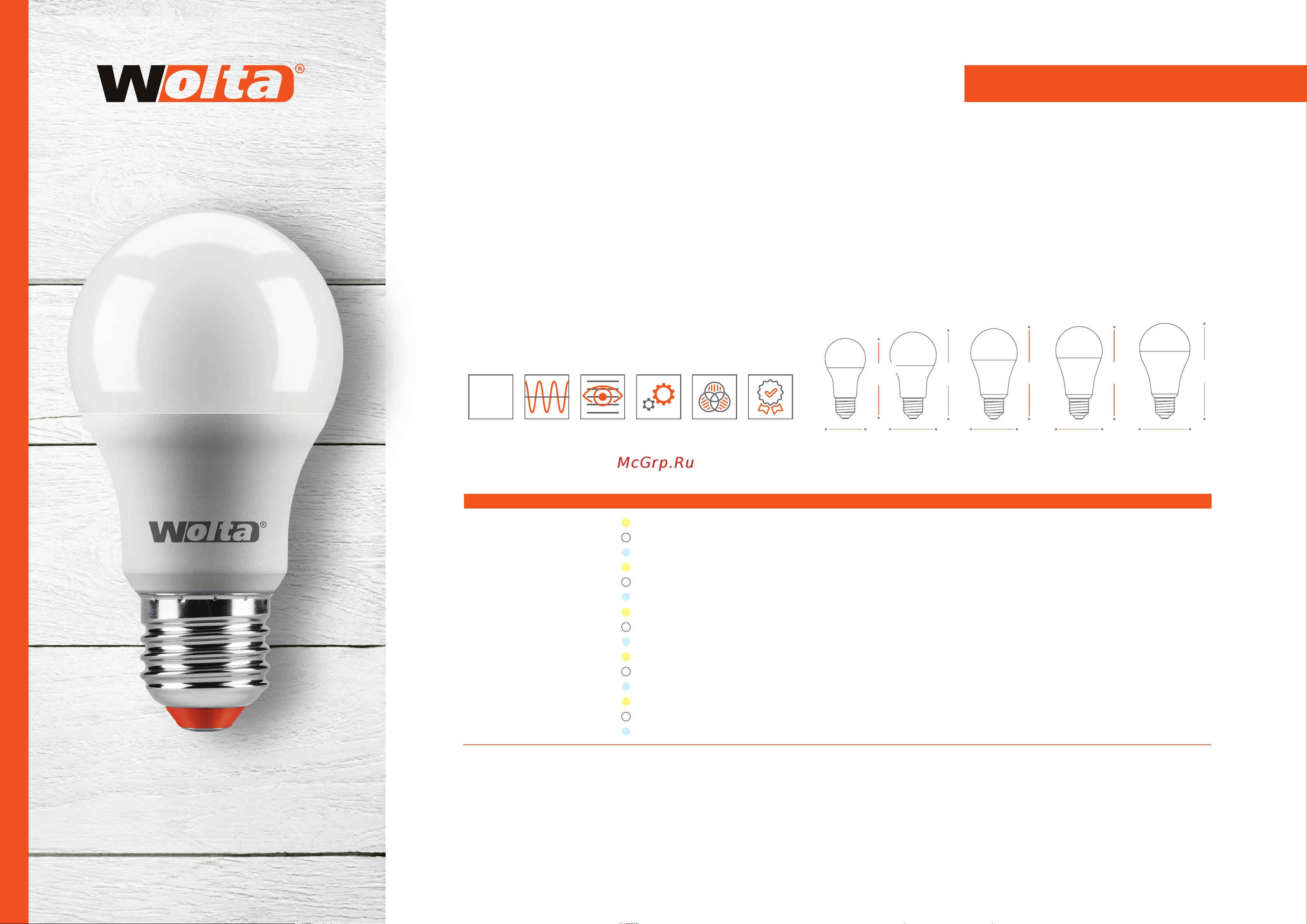 Wolta LED 15Вт, 4000К Дневной свет, цоколь E27, 1300Лм 25S60BL15E27 Презентация онлайн
