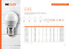 Wolta Led7.5Вт шар, G45, 3000K Теплый белый свет, E27, GL 25Y45GL7.5E27 Презентация