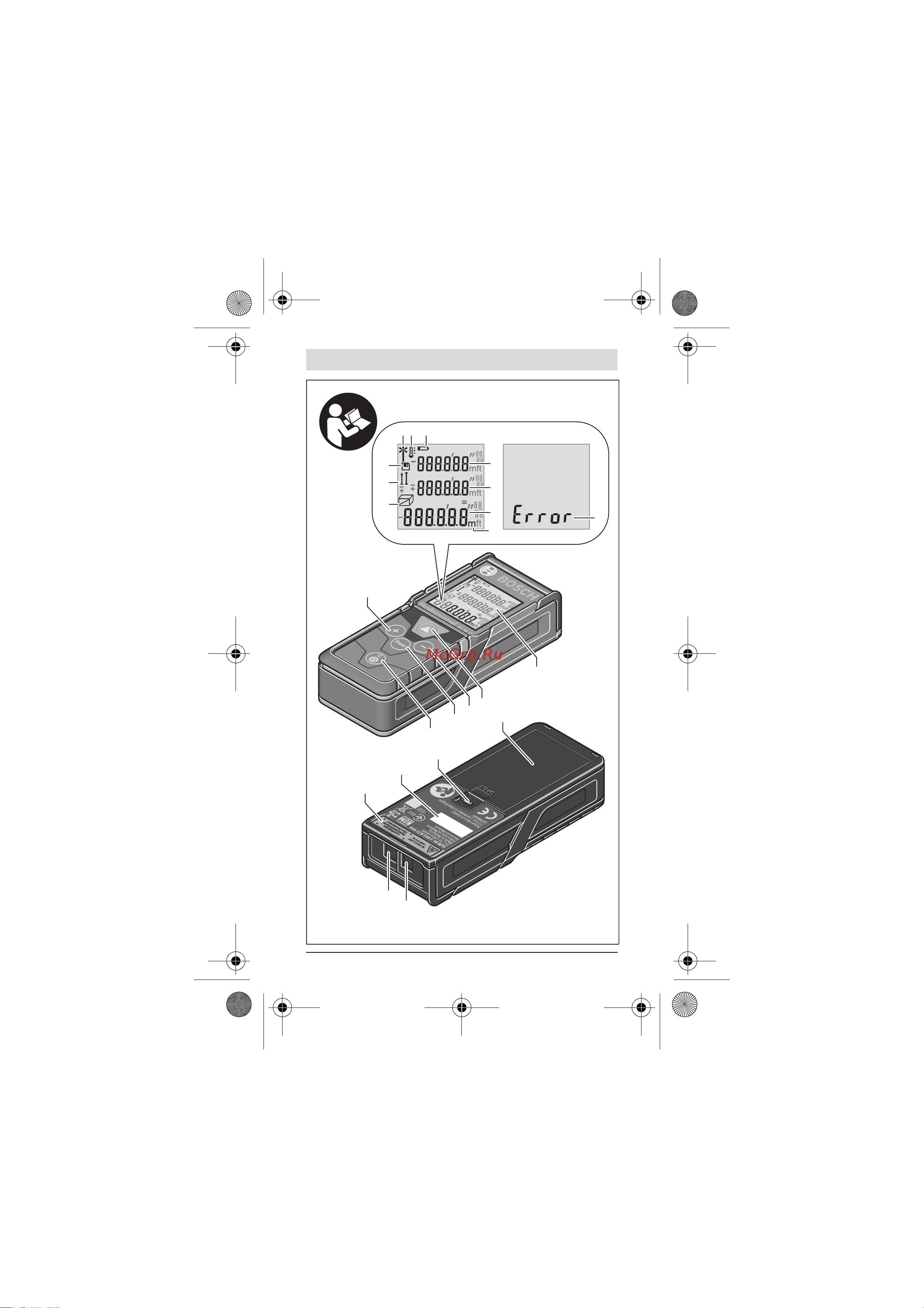 Bosch GLM 40 Professional 0.601.072.900 Инструкция к товару онлайн [4/443] 818793