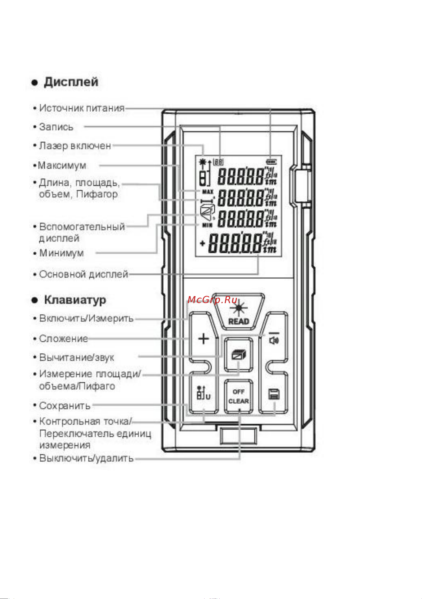 DELI DL4170 диапазон 0.05~80 м, точность: ±3 мм 102963 Инструкция онлайн [4/19] 818810