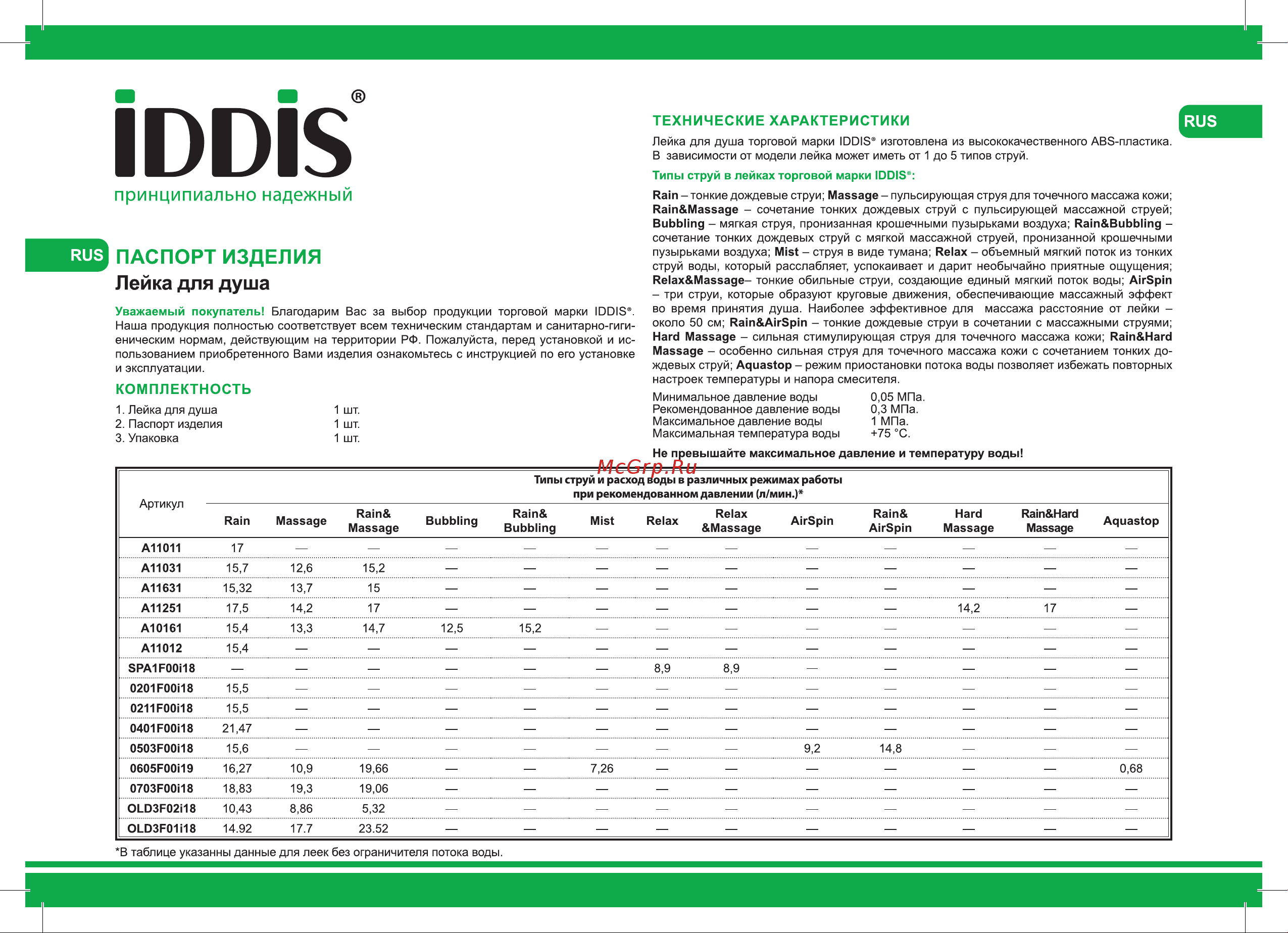Iddis 3F D 99мм A11631 Инструкция к IDDIS 3F A11631 онлайн