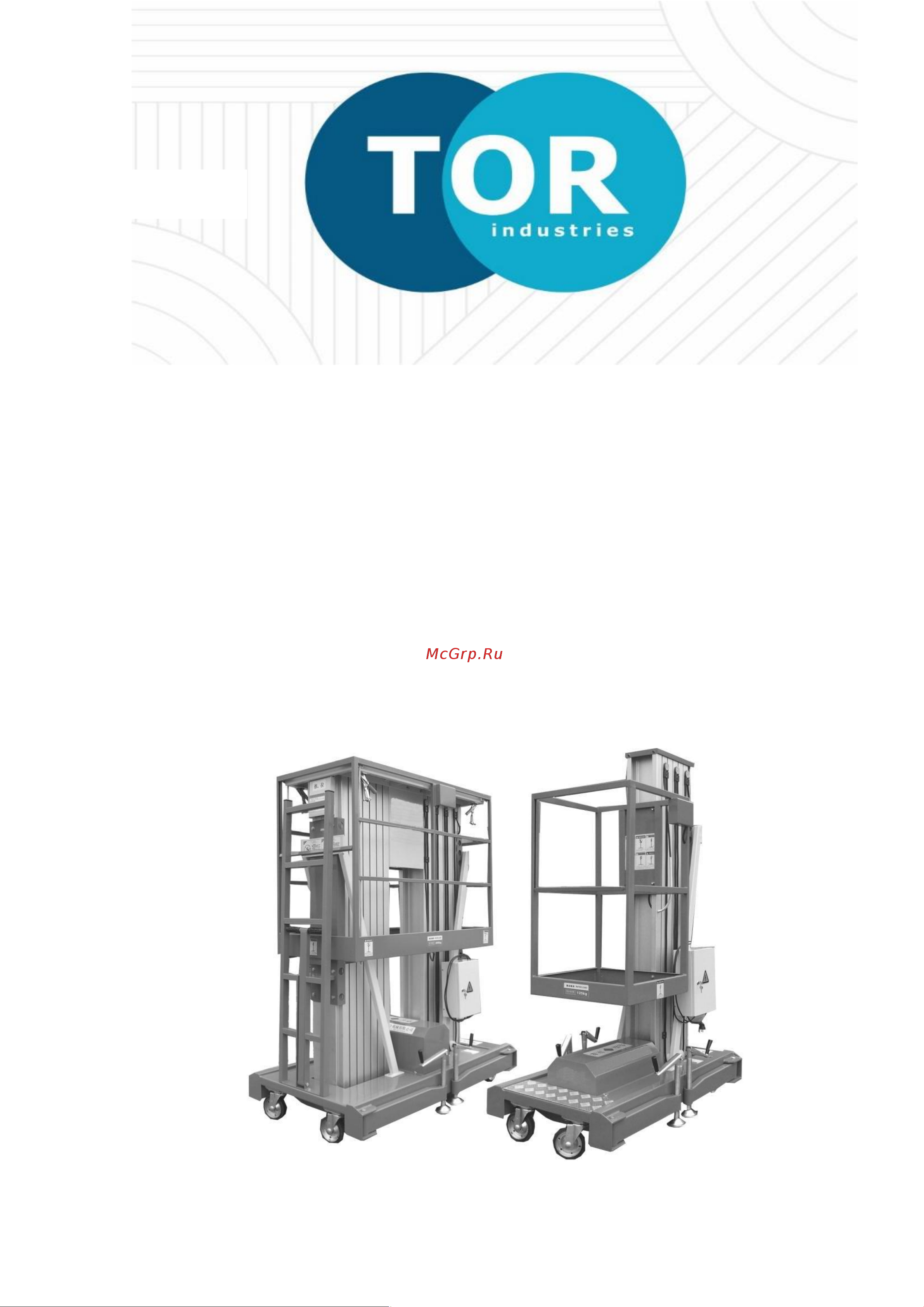 Тор GTWY-601 AC 220V/50HZ от сети, 125 кг, 6 м 1015913 Инструкция онлайн