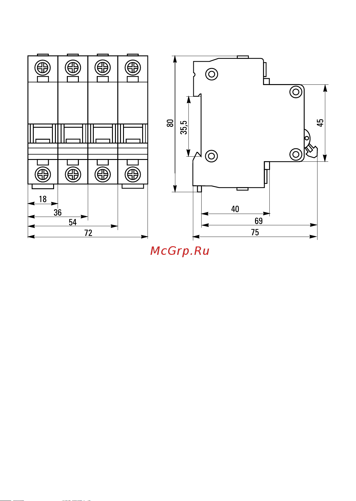 EKF 3P 25А (С) ВА 47-29 4.5кА Basic mcb4729-3-25C Инструкция к товару онлайн [5/8] 820245