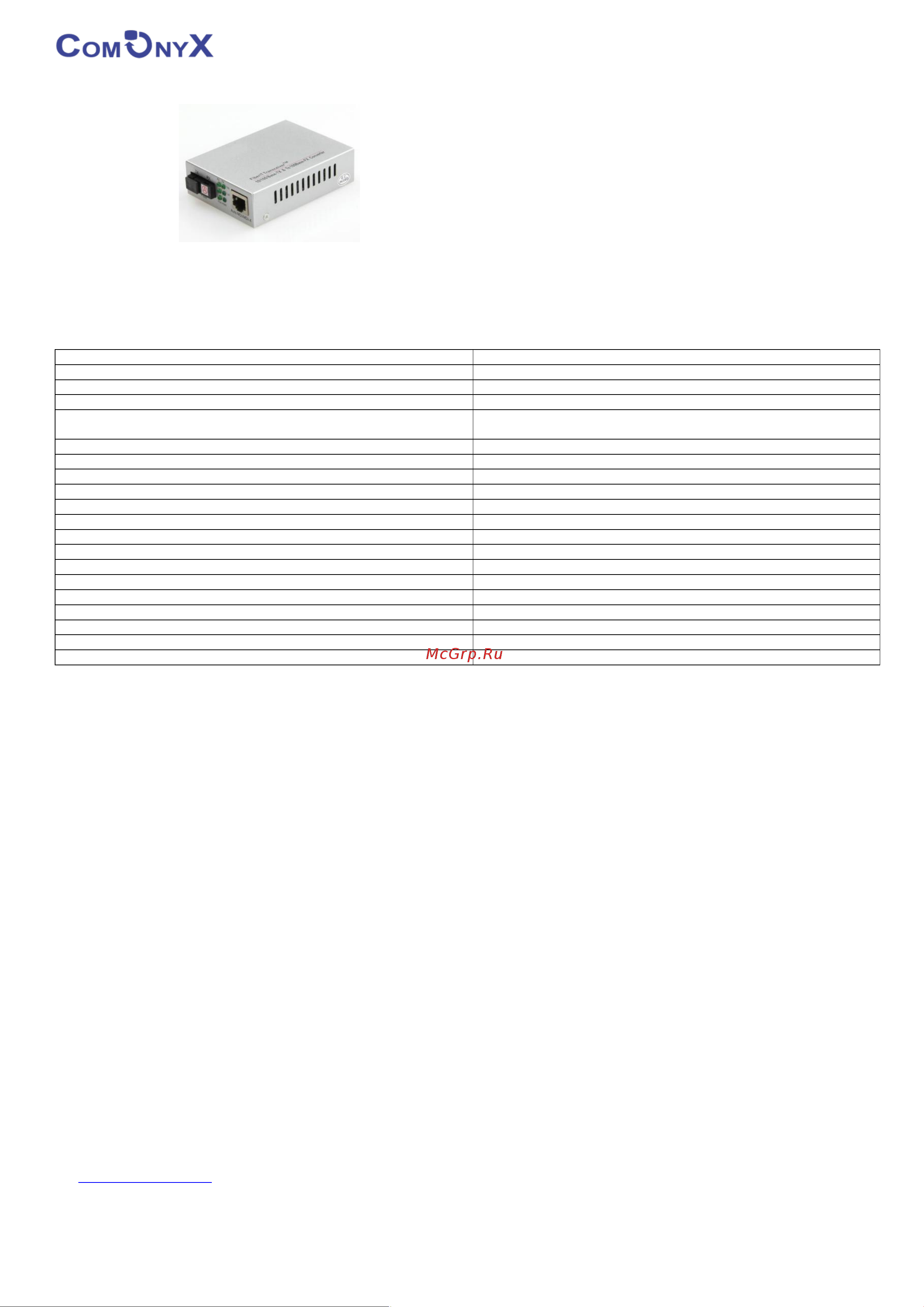 ComOnyX , rj45 + sc sfp (100 мбит/с + 1гбит/с), co-mc-1315sc, 100-065 Инструкция к товару онлайн