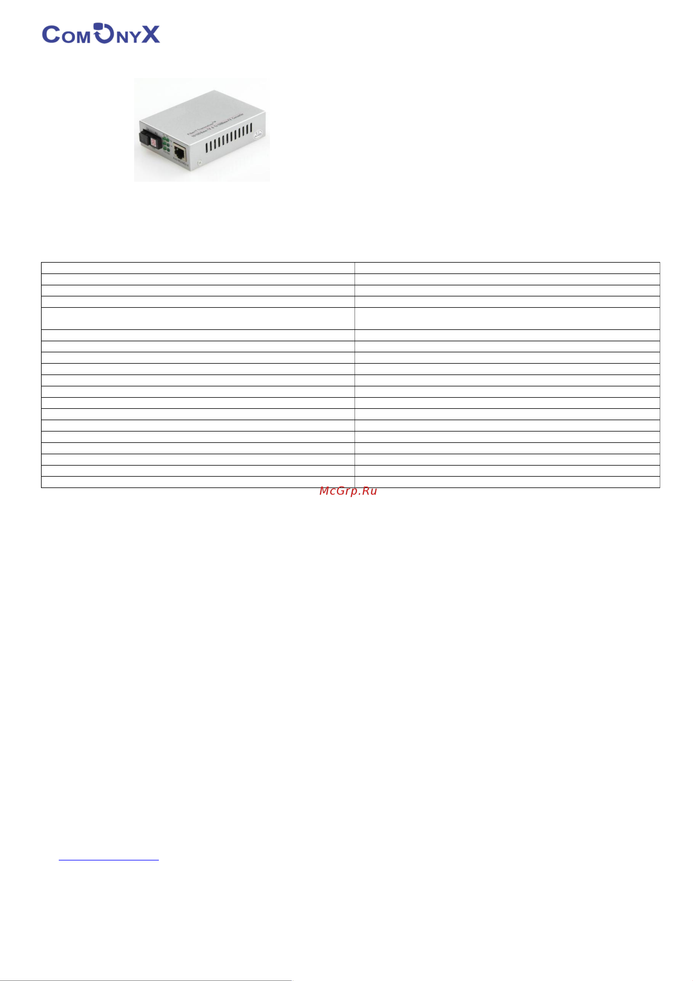СomOnyx RJ45, SC, SFP, 100 Мбит + 1Гбит CO-MC-1513SC 100-066 Инструкция к товару онлайн
