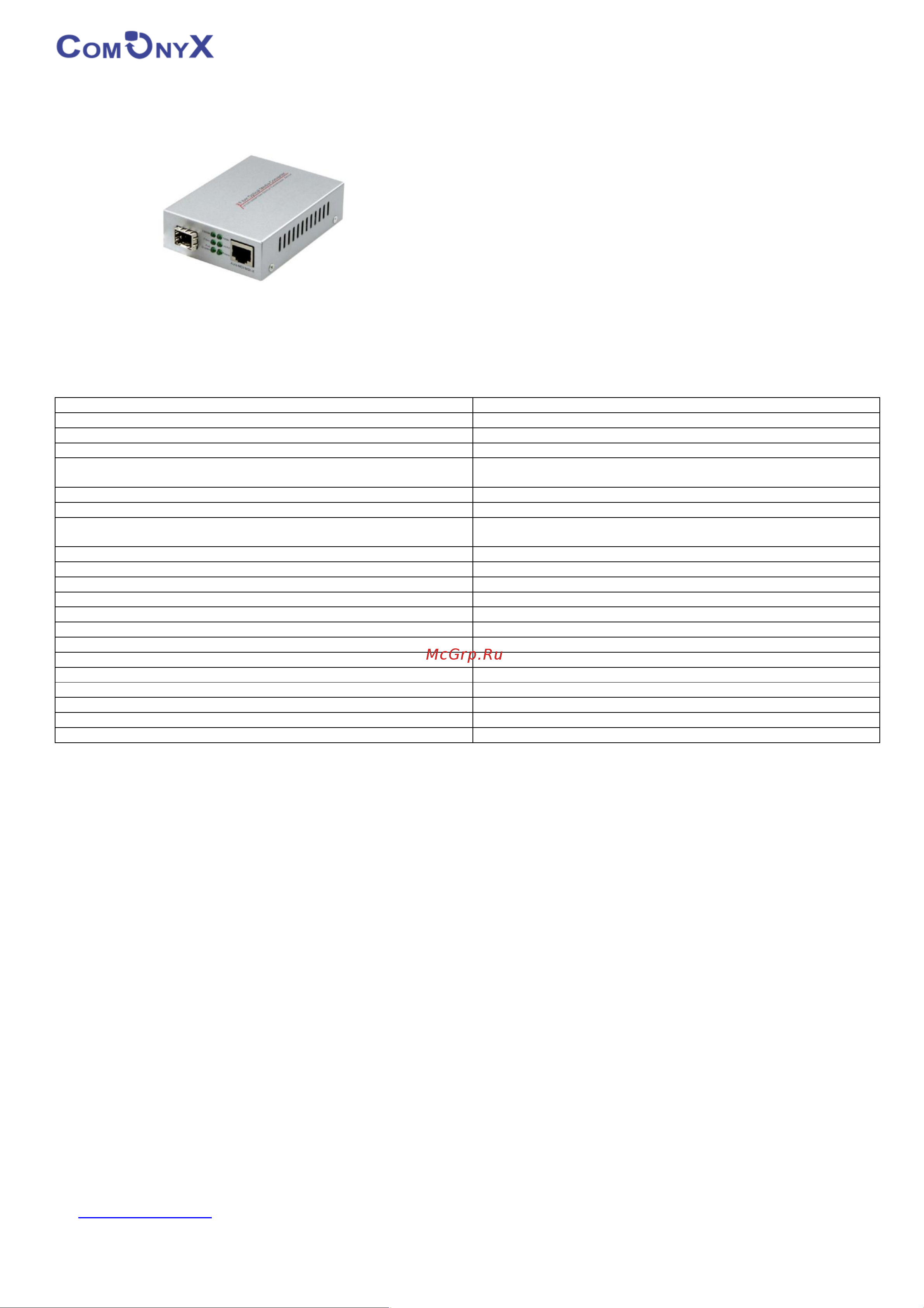 СomOnyx RJ45, SFP, слот 1Гбит CO-MC-GF 100-064 Инструкция к товару онлайн