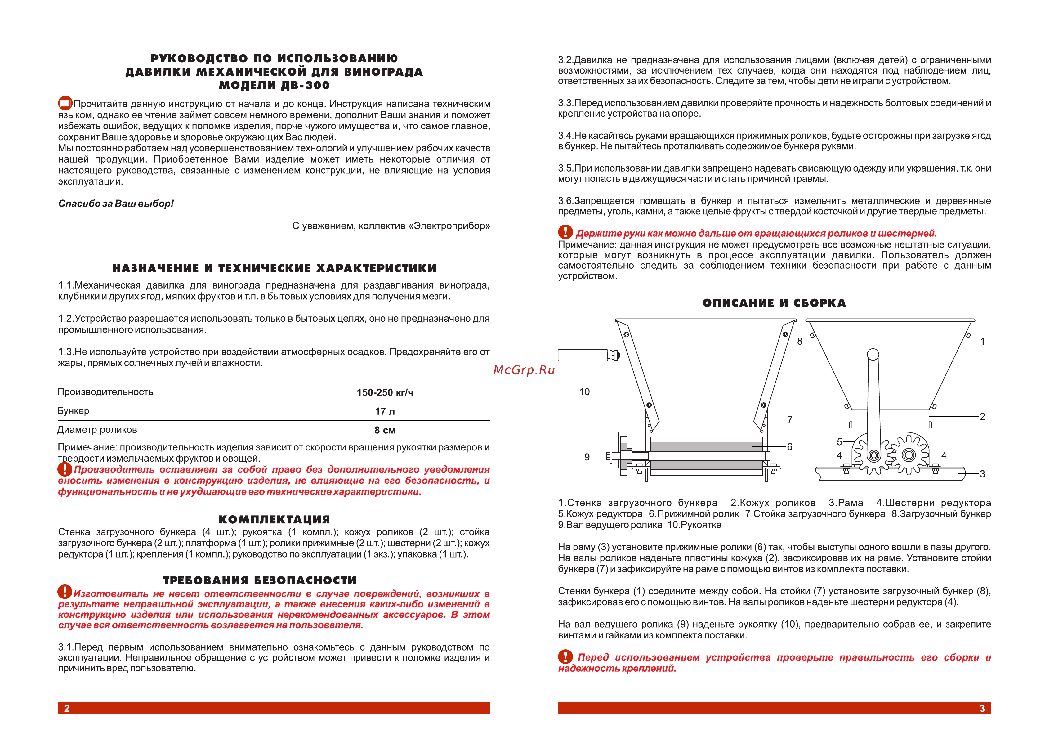 Электроприбор ДВ-300 Паспорт онлайн [2/4] 821129