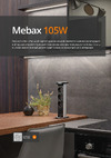 Mebax 105W 3 секции Чёрный d60мм 2 USB влагозащита, 00-00001161 Встраиваемый блок розеток Mebax 105W — Листовка А4