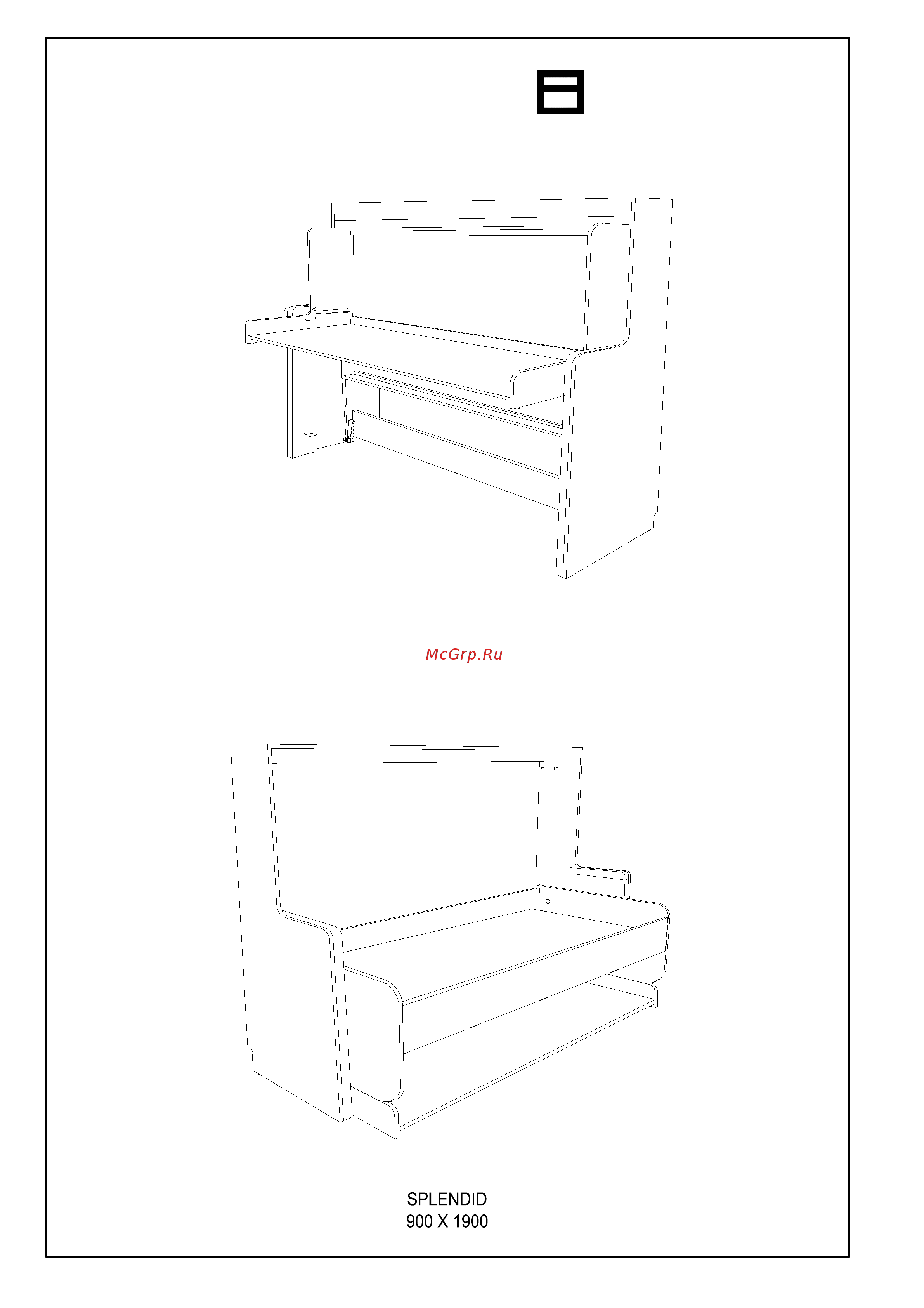 Mebax HiddenBed M01BBAS10AT стол-кровать 00-00000244 Инструкция для механизма HiddenBed M01BBAS10AT онлайн