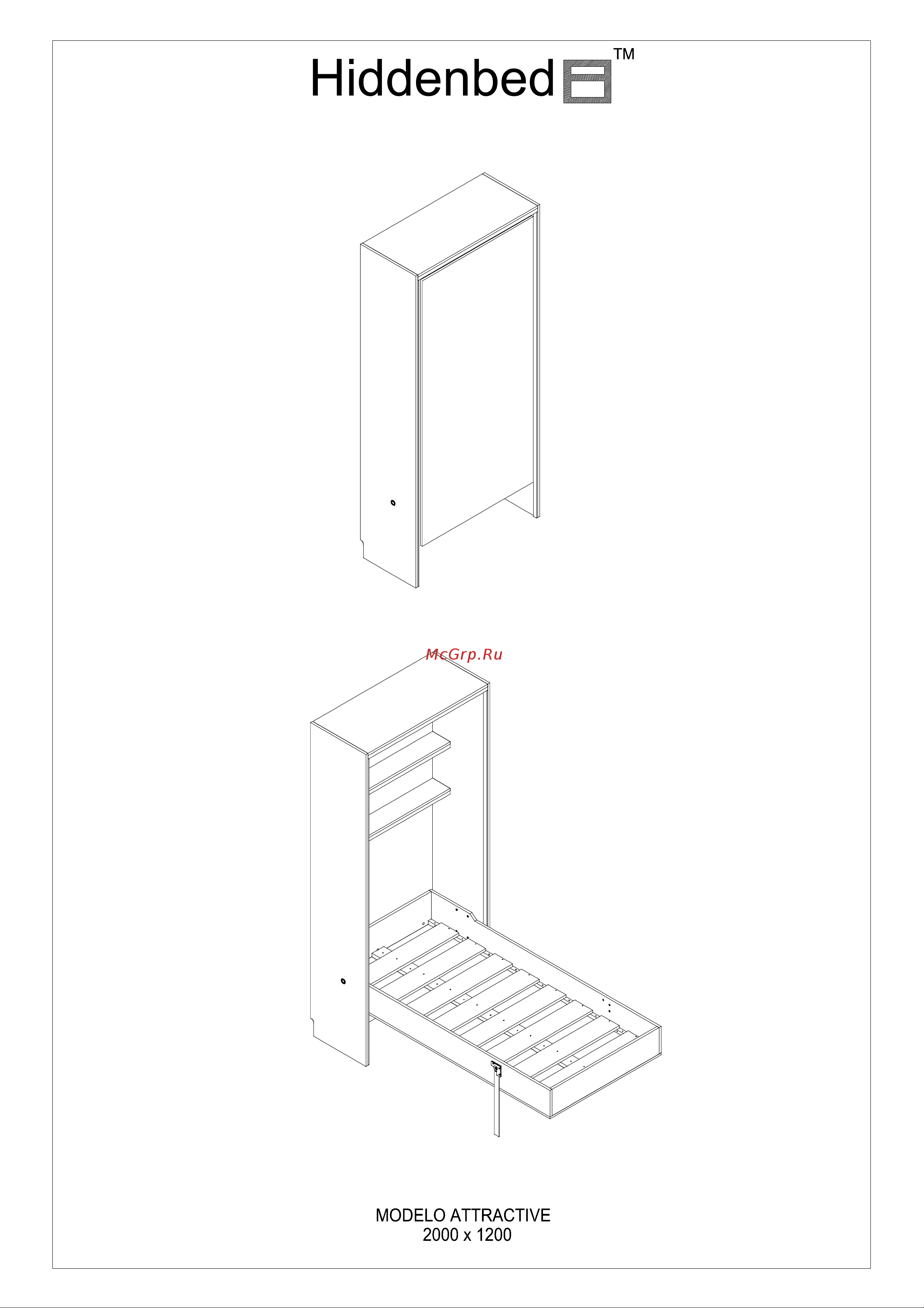 Mebax HiddenBed M19CBAF13-M002 диван-кровать 00-00000248 Инструкция для механизма  HiddenBed M19CBAF13-M002 онлайн