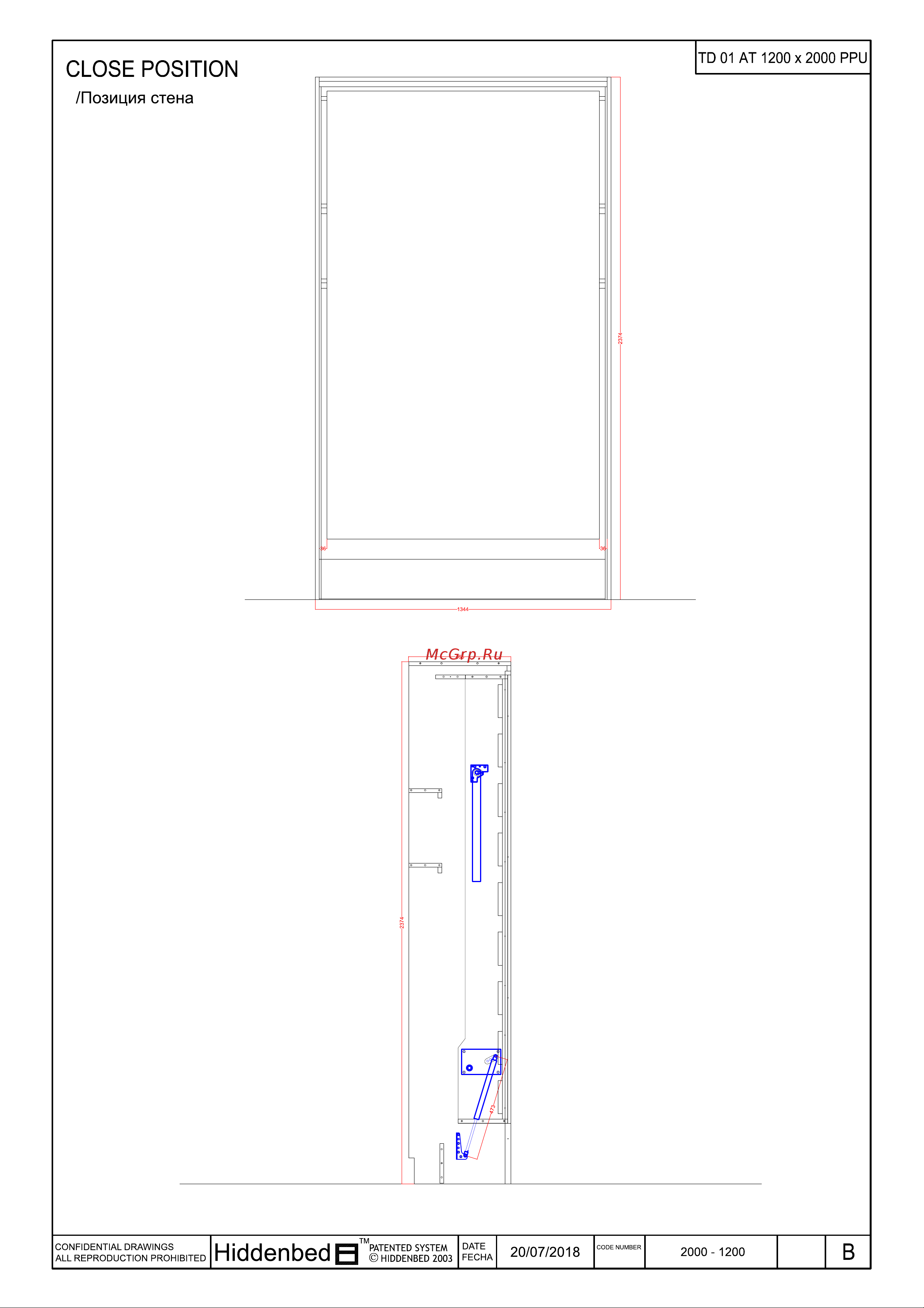 Mebax HiddenBed M19CBAF13-M002 диван-кровать 00-00000248 Инструкция для механизма  HiddenBed M19CBAF13-M002 онлайн [4/23] 821193
