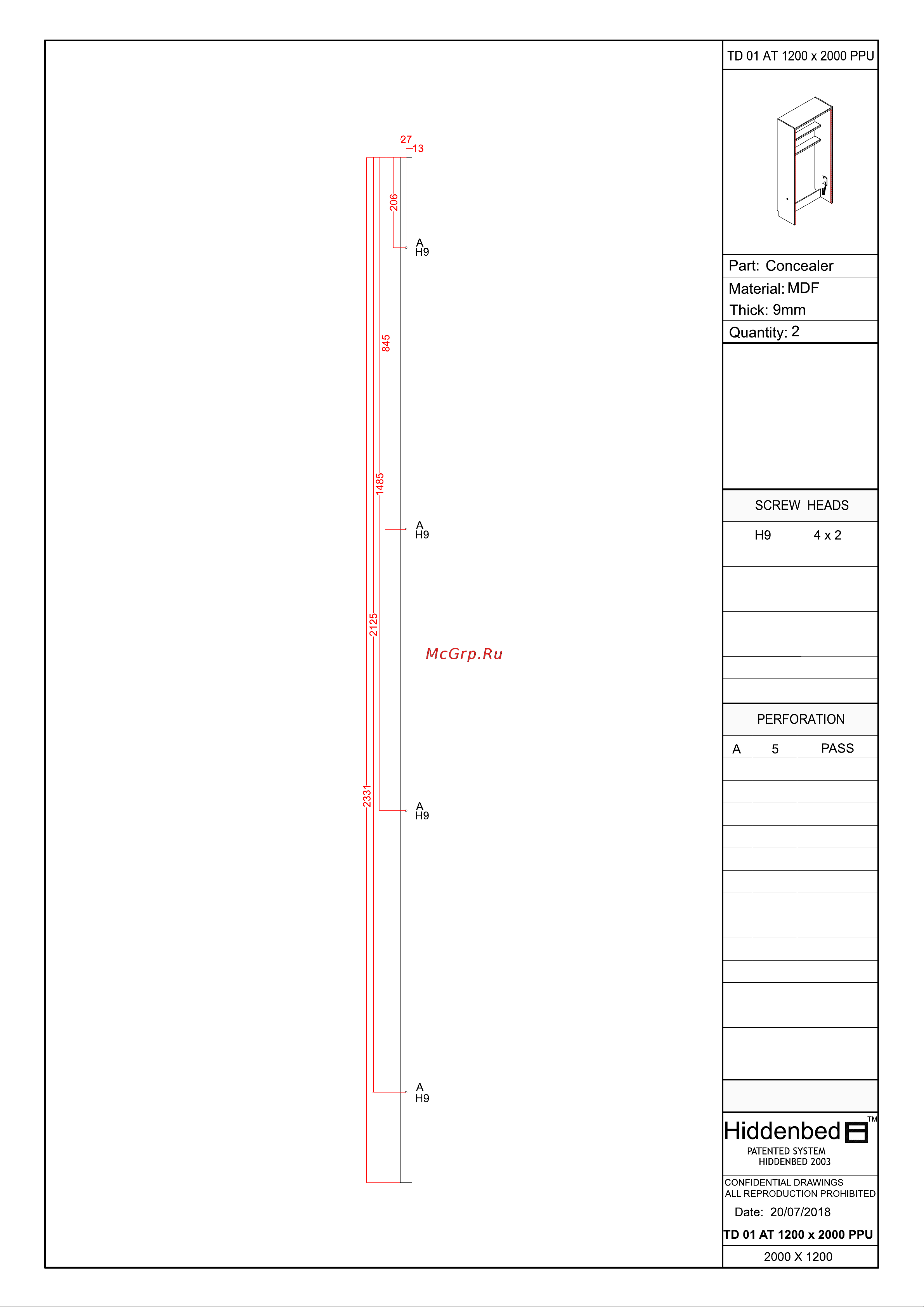 Mebax HiddenBed M19CBAF13-M002 диван-кровать 00-00000248 Инструкция для механизма  HiddenBed M19CBAF13-M002 онлайн [9/23] 821193