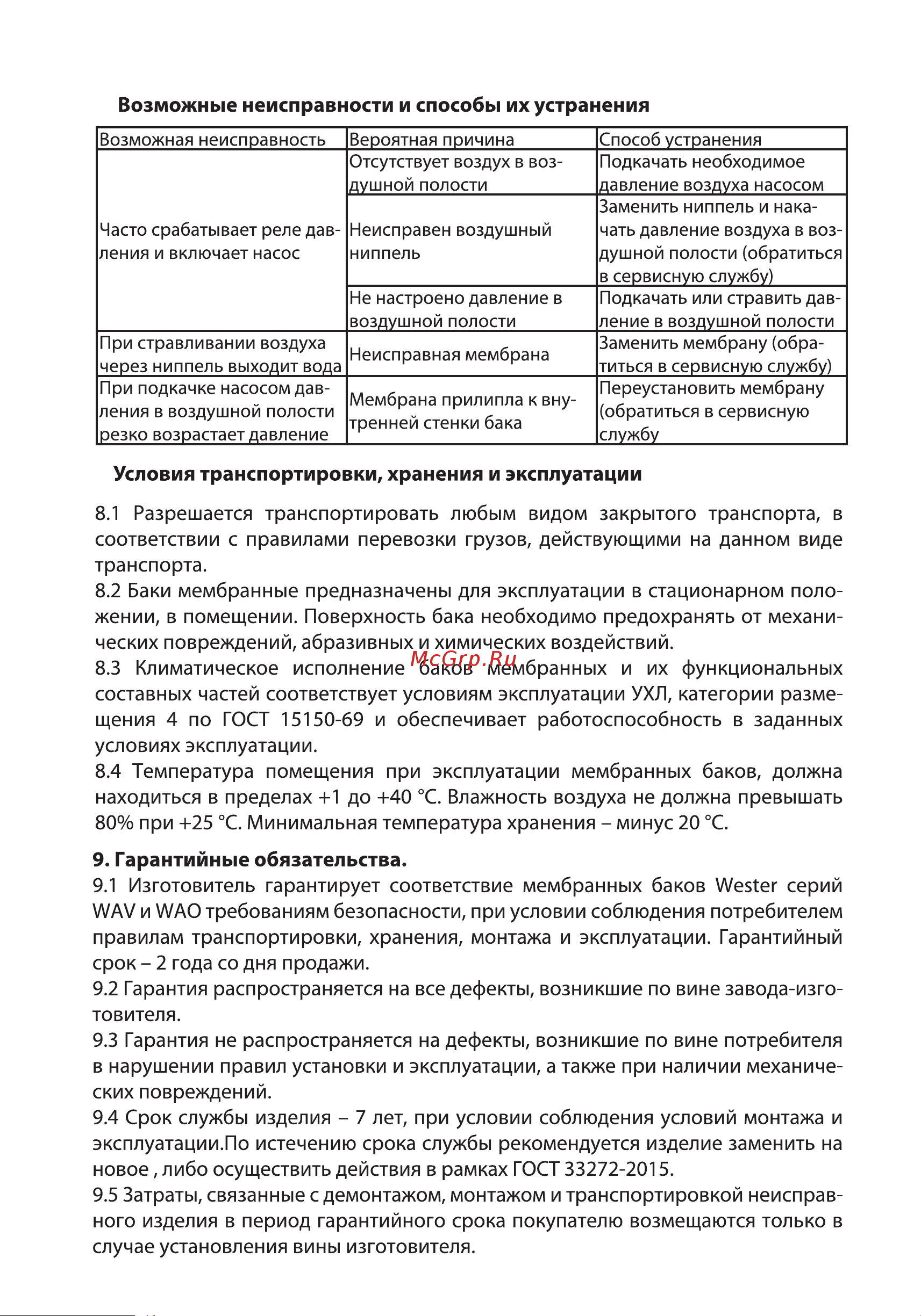 Wester 0-14-1100 Паспорт онлайн [6/8] 821211