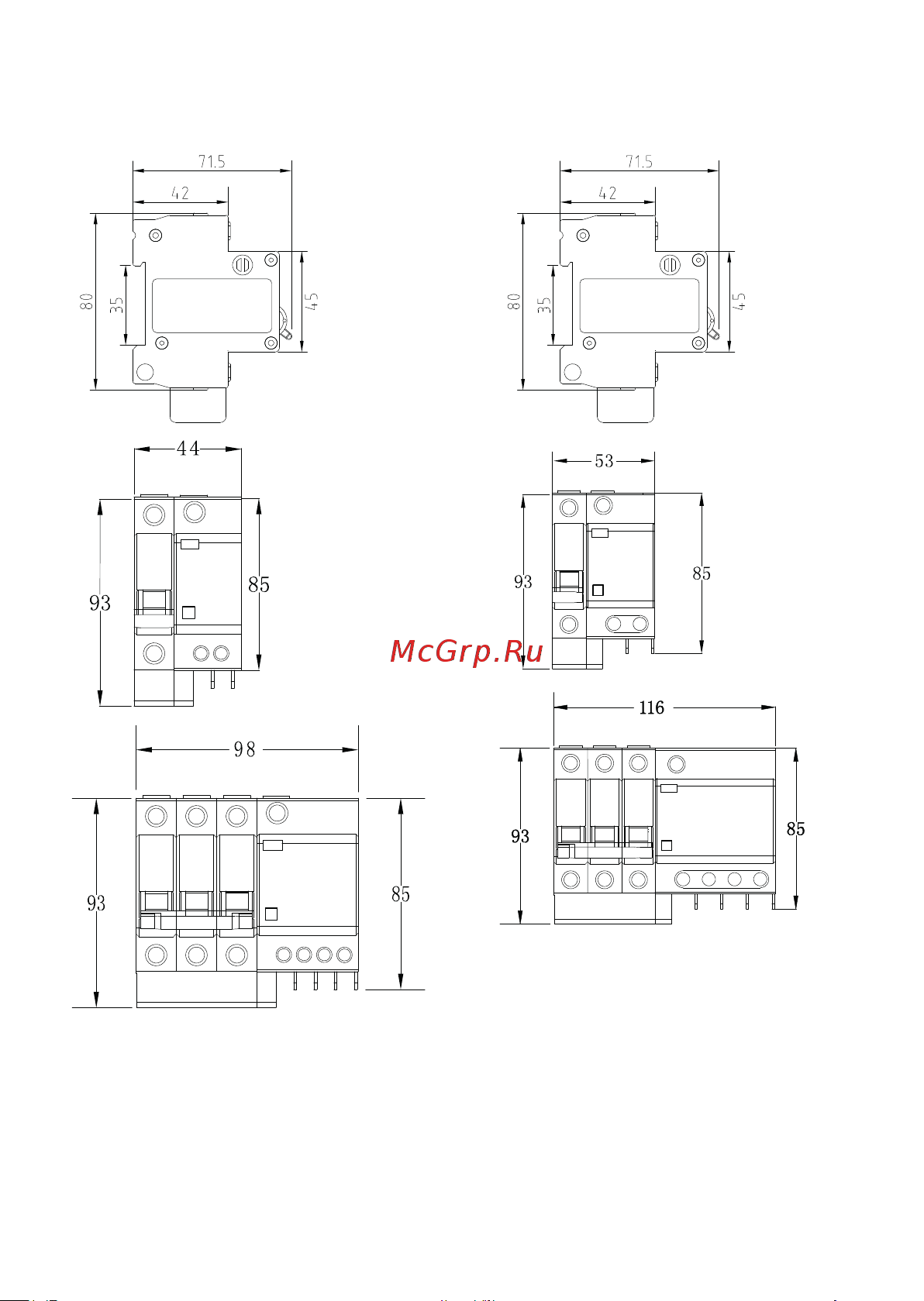 Era SIMPLE 1P+N 50А 30мА тип АС Б0039292 Паспорт онлайн [4/7] 821271