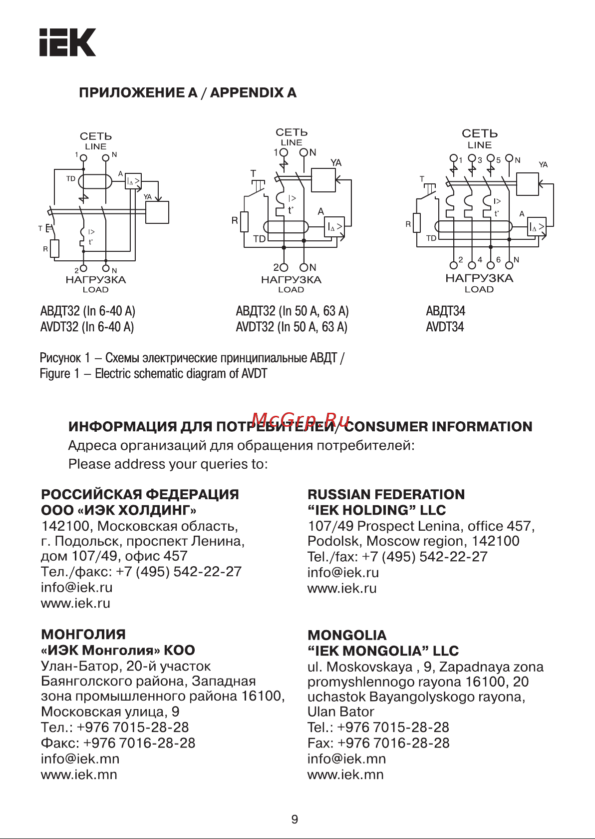 Iek АВДТ 34 C32 100мА MAD22-6-032-C-100 Инструкция к товару онлайн [9/10] 821335