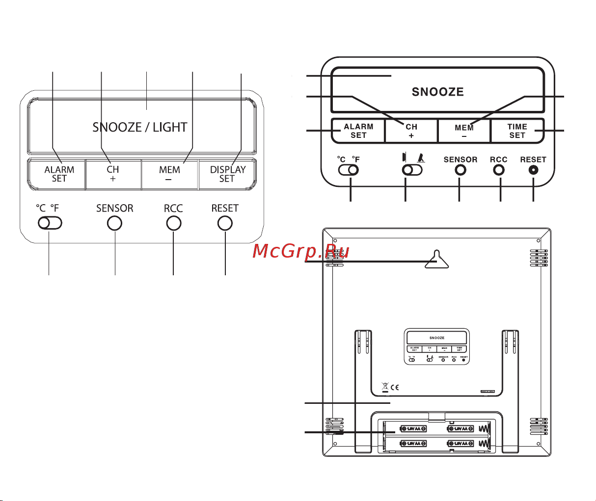 Bresser JC LCD  настенные часы, с радиоуправлением, черная 73267 Инструкция к товару онлайн [2/20] 821669