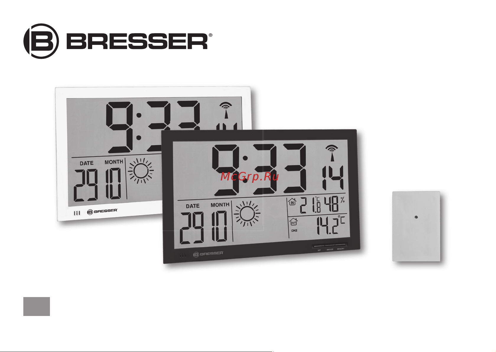 Bresser MyTime Jumbo LCD, настенные часы, белая 74647 Инструкция к товару онлайн