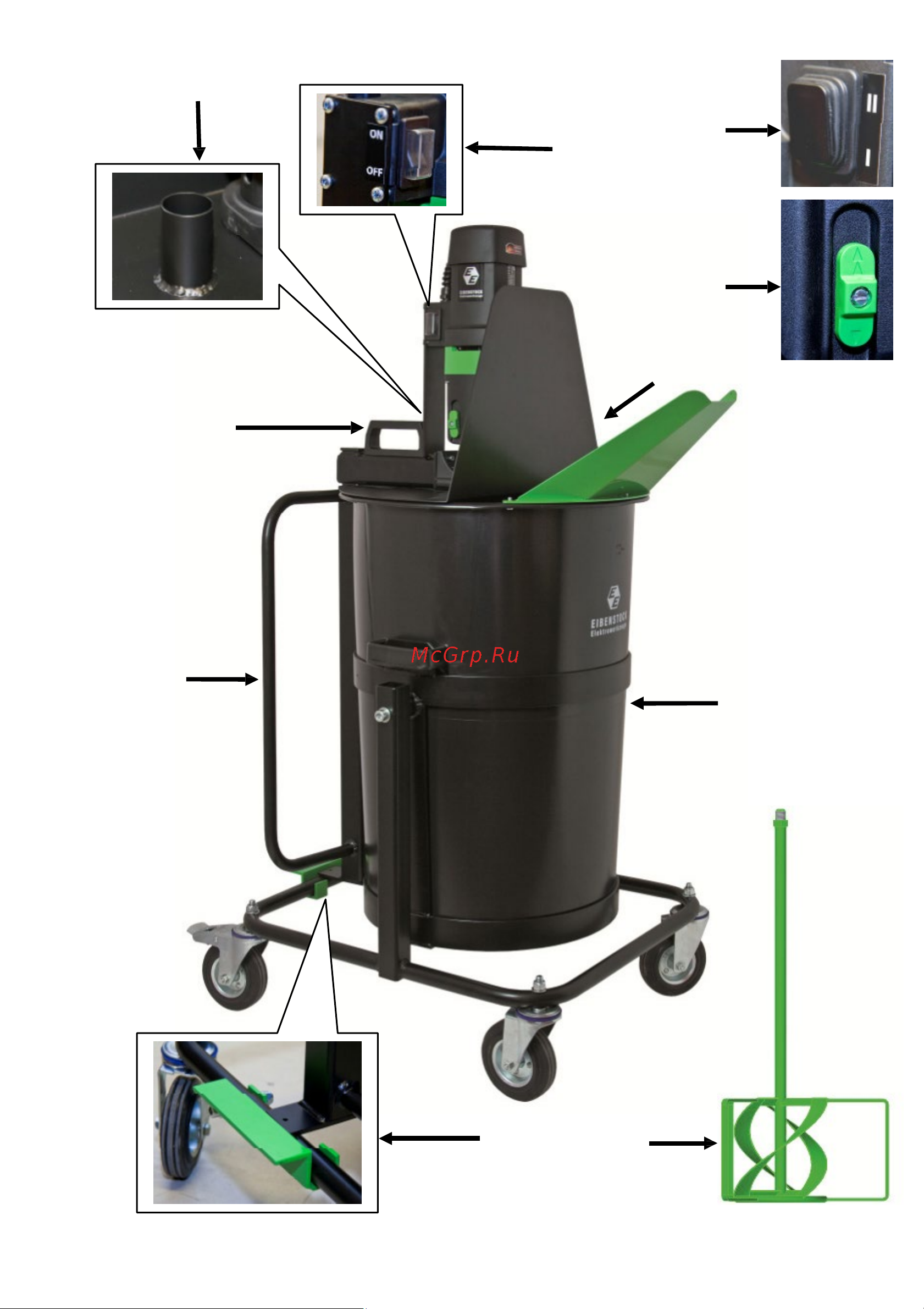 EIBENSTOCK FloorMix 2300 07625000 Инструкция к EIBENSTOCK FloorMix 2300 07625000 онлайн [3/15] 821837