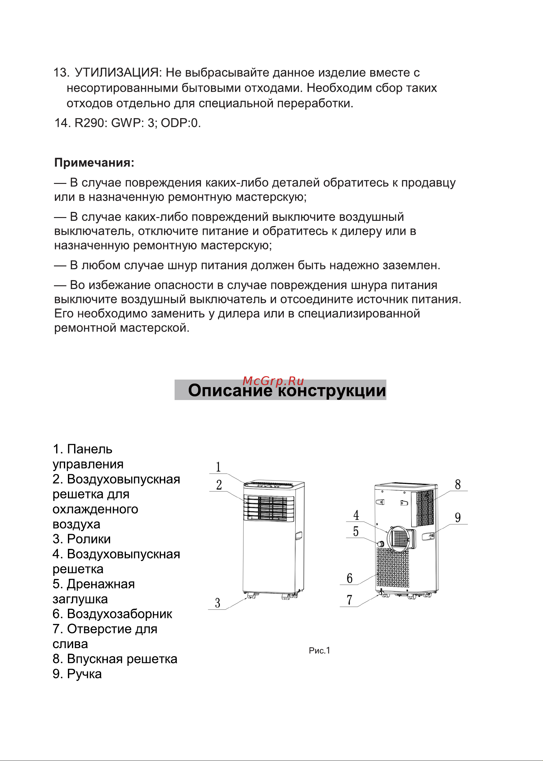Chigo CP-7A-16 16000 BTU 1600001207171 Инструкция по эксплуатации онлайн [3/16] 822330