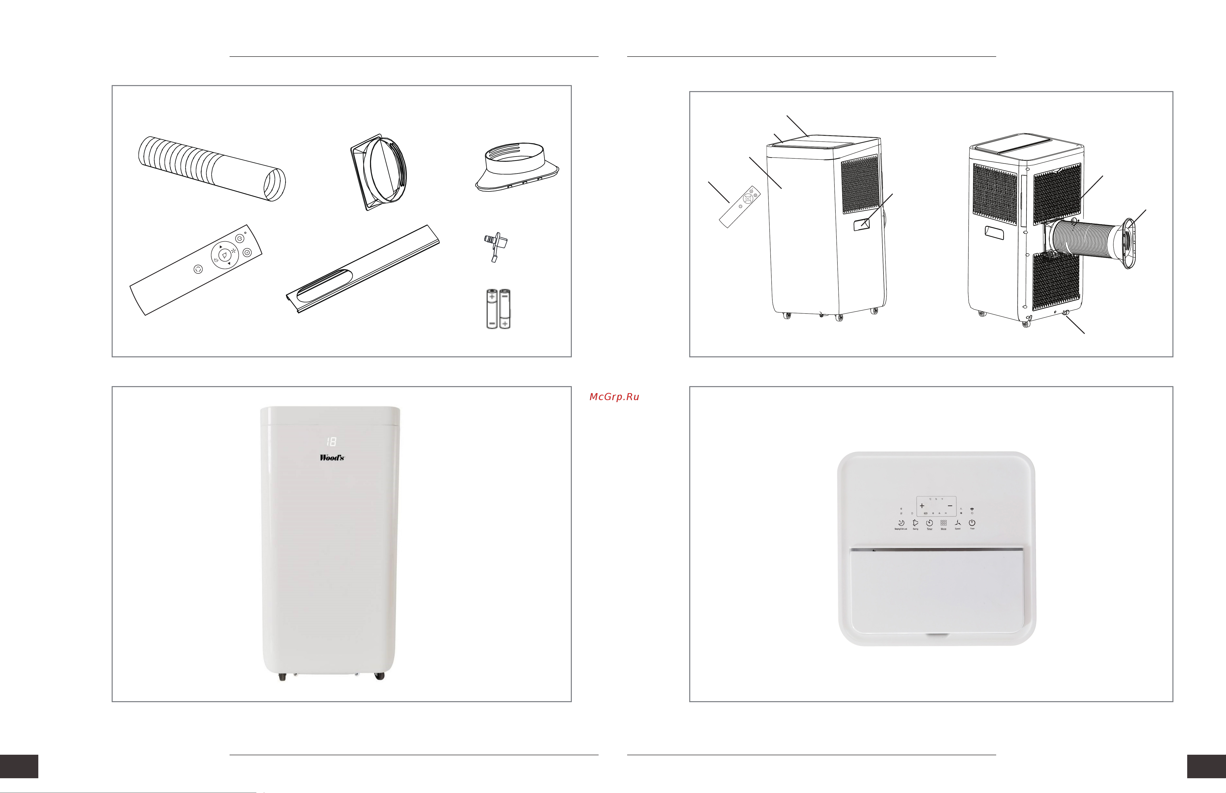 Woods MILAN 7K WiFi Смарт, ночной и авто режимы, WIFI, таймер, Швеция WAC704G Руководство по эксплуатации онлайн [3/11] 822376