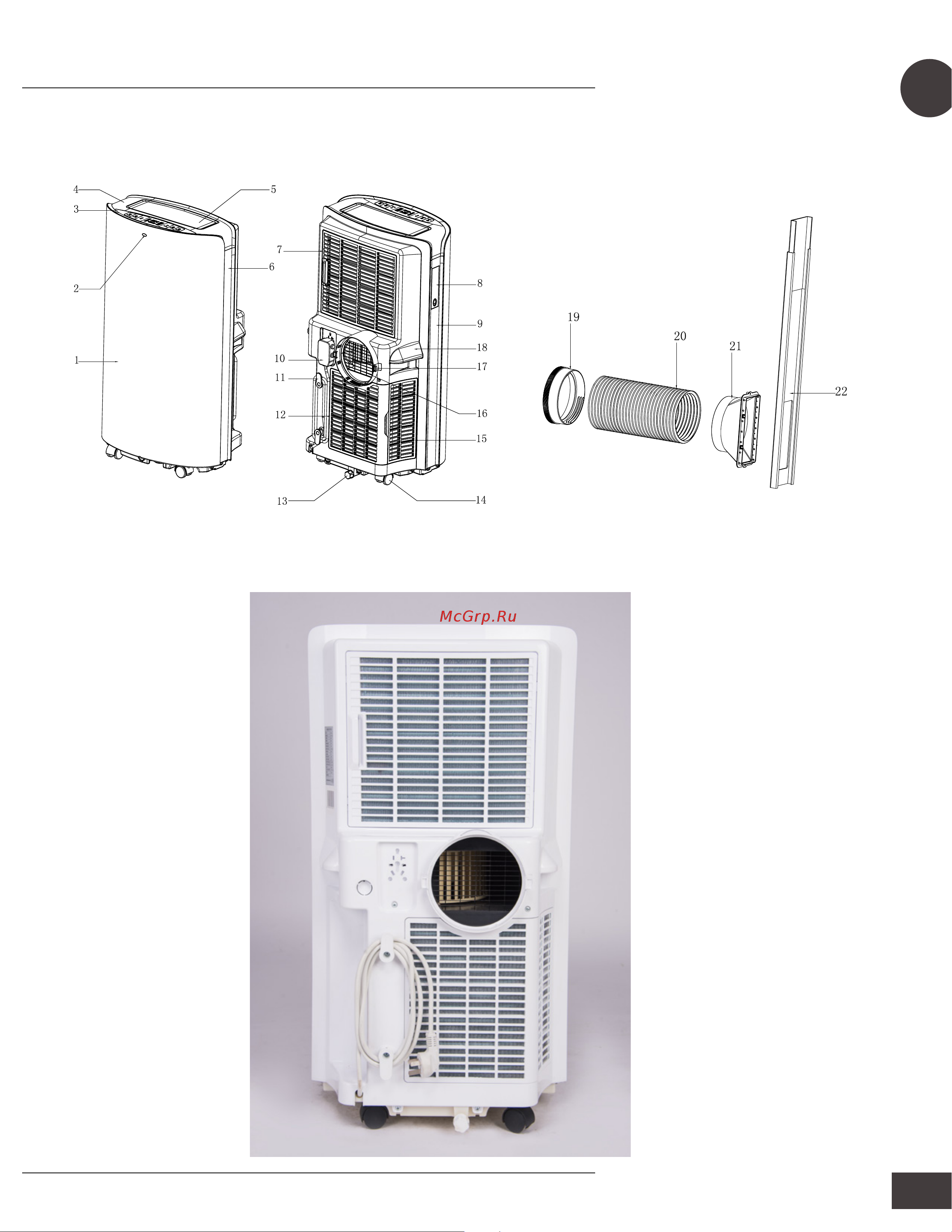 Woods с обогревом, Cortina Silent 12K Duo, класс A, Эко и Авто режимы, таймер, Швеция WAC1201G Инструкция по эксплуатации онлайн [4/20] 822387