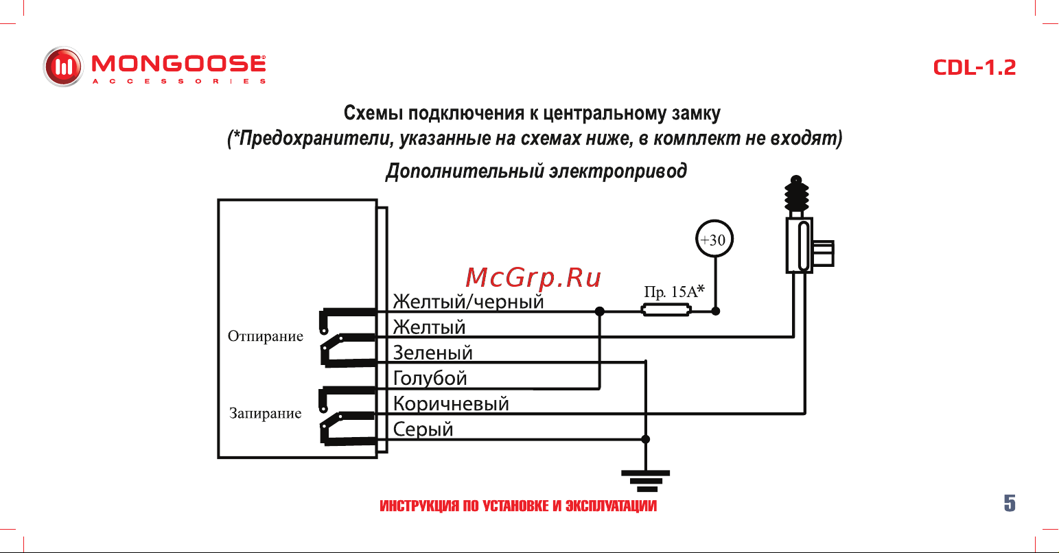 Mongoose CDL-1. 2 4620739412200 Инструкция по установке и эксплуатации онлайн [6/18] 822656