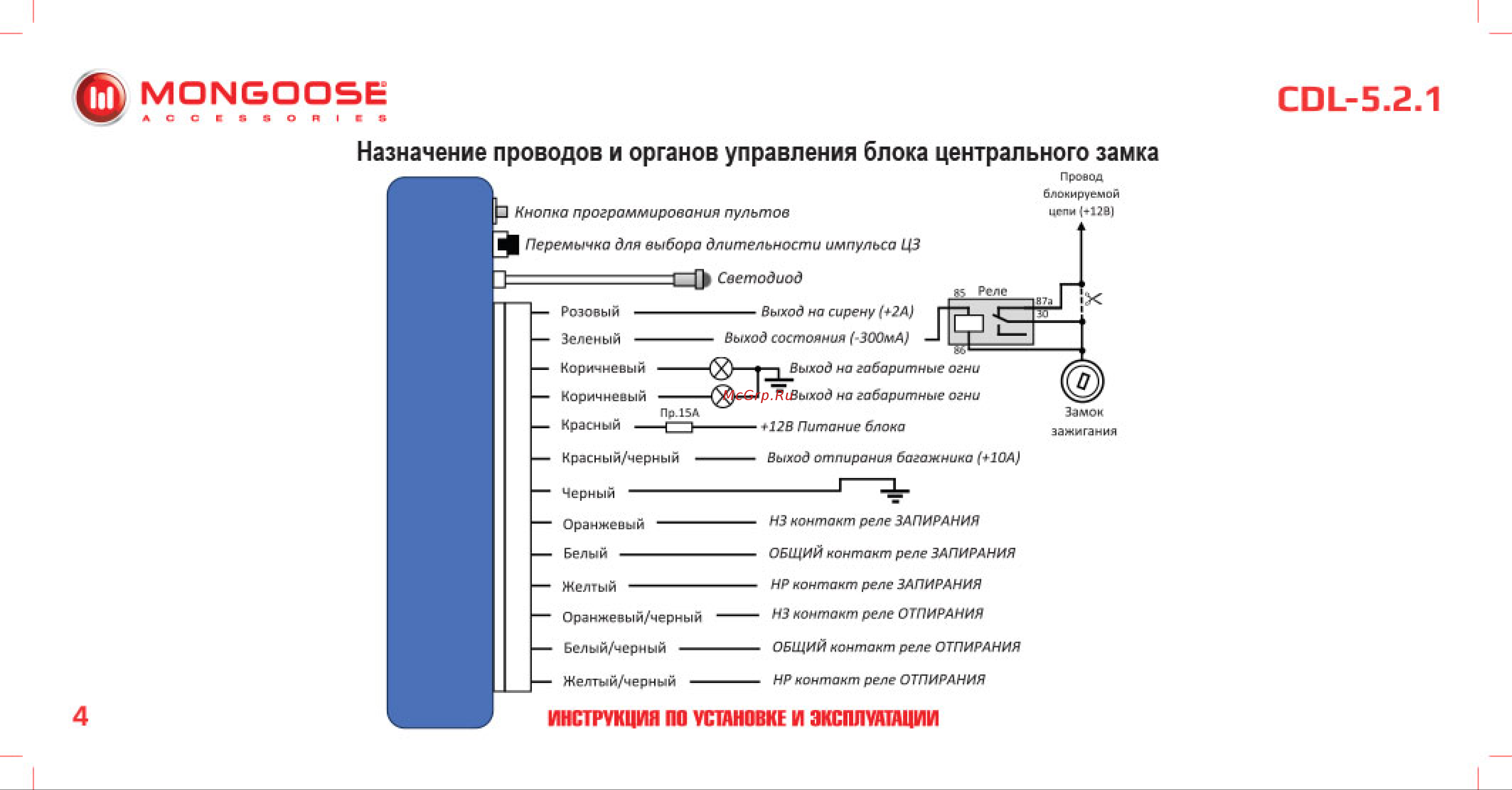 Mongoose CDL-5. 2. 1 BR-M-CDL-5.2.1 Инструкция по установке и эксплуатации онлайн [5/18] 844161