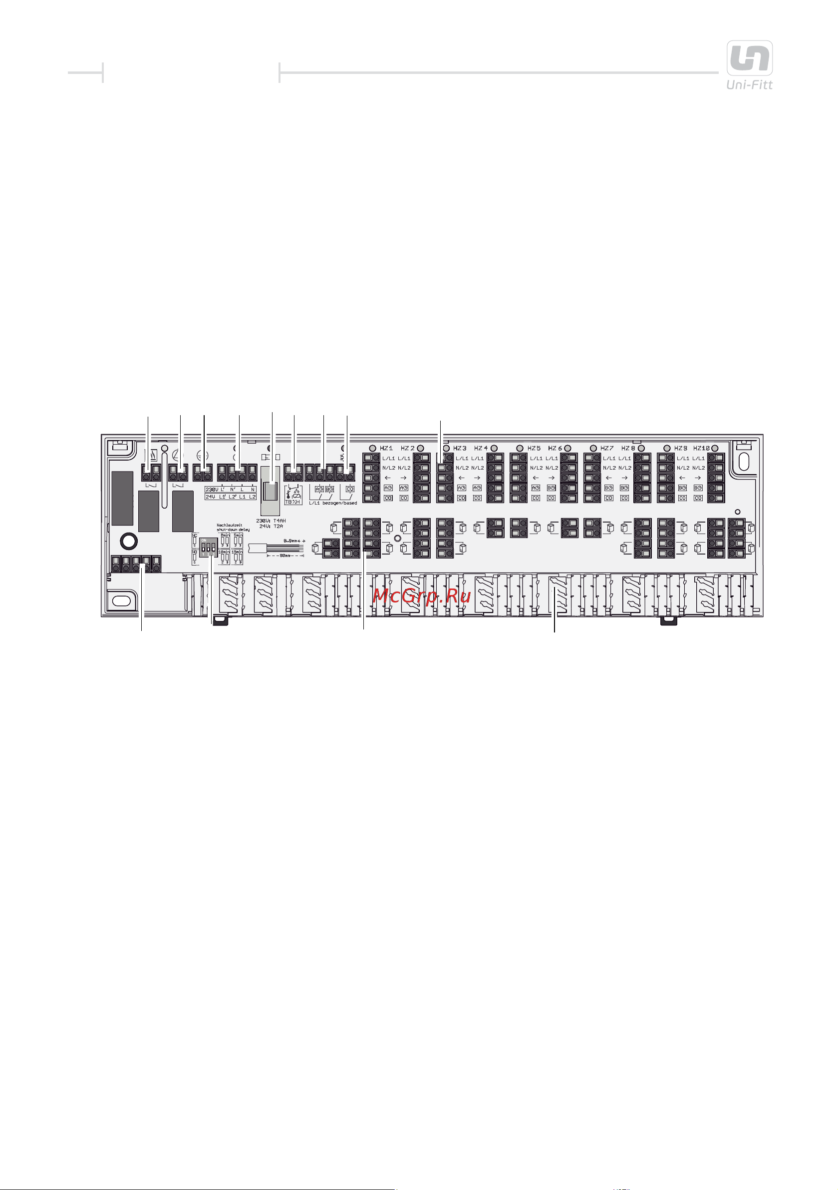 Uni-Fitt базовый 10 зон НО/НЗ. проводной 380M2102 Инструкция к Uni-Fitt 380M2102 онлайн [2/8] 822662