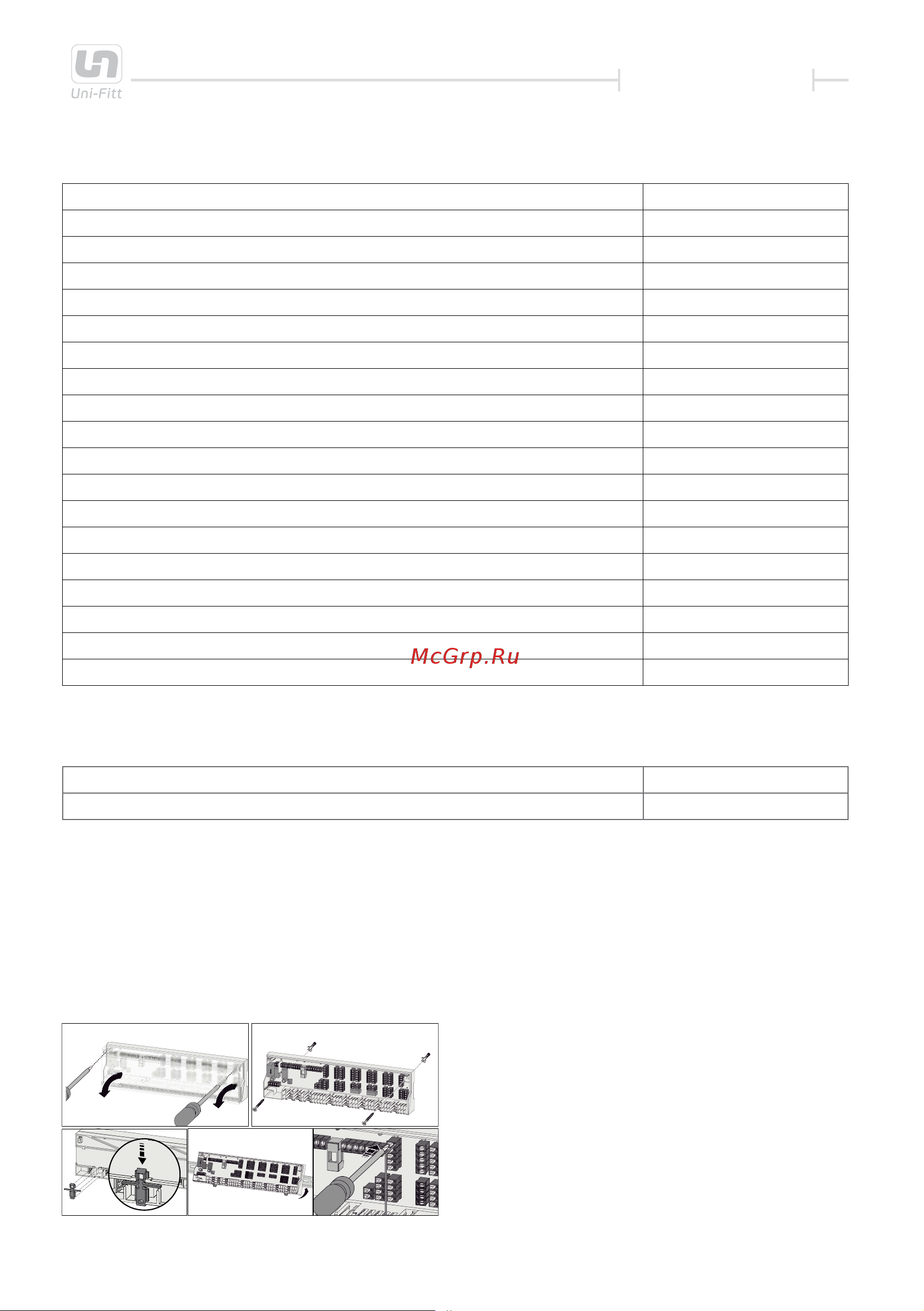 Uni-Fitt базовый 10 зон НО/НЗ. проводной 380M2102 Инструкция к Uni-Fitt 380M2102 онлайн [3/8] 822662