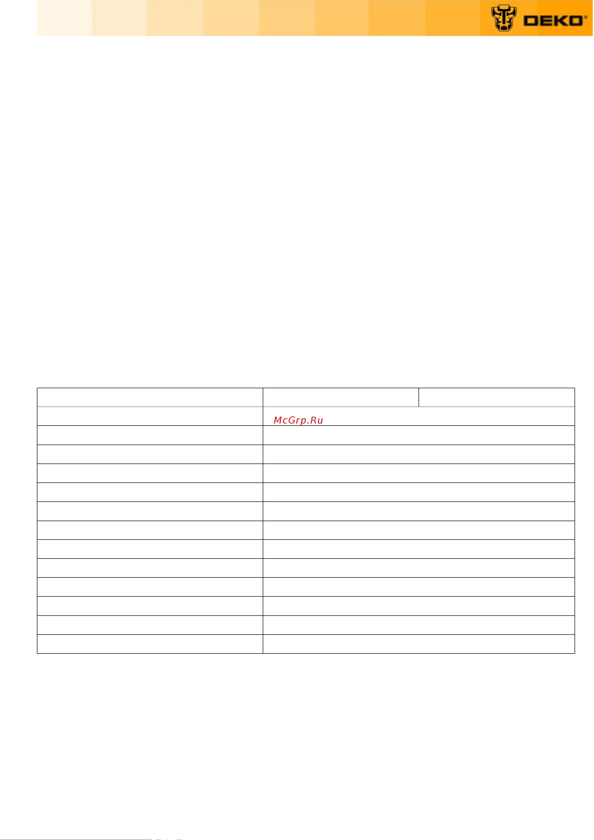 Deko DKCW25, 40 бар, 1x4.0Ач 063-4490 Инструкция по эксплуатации онлайн [3/20] 822804