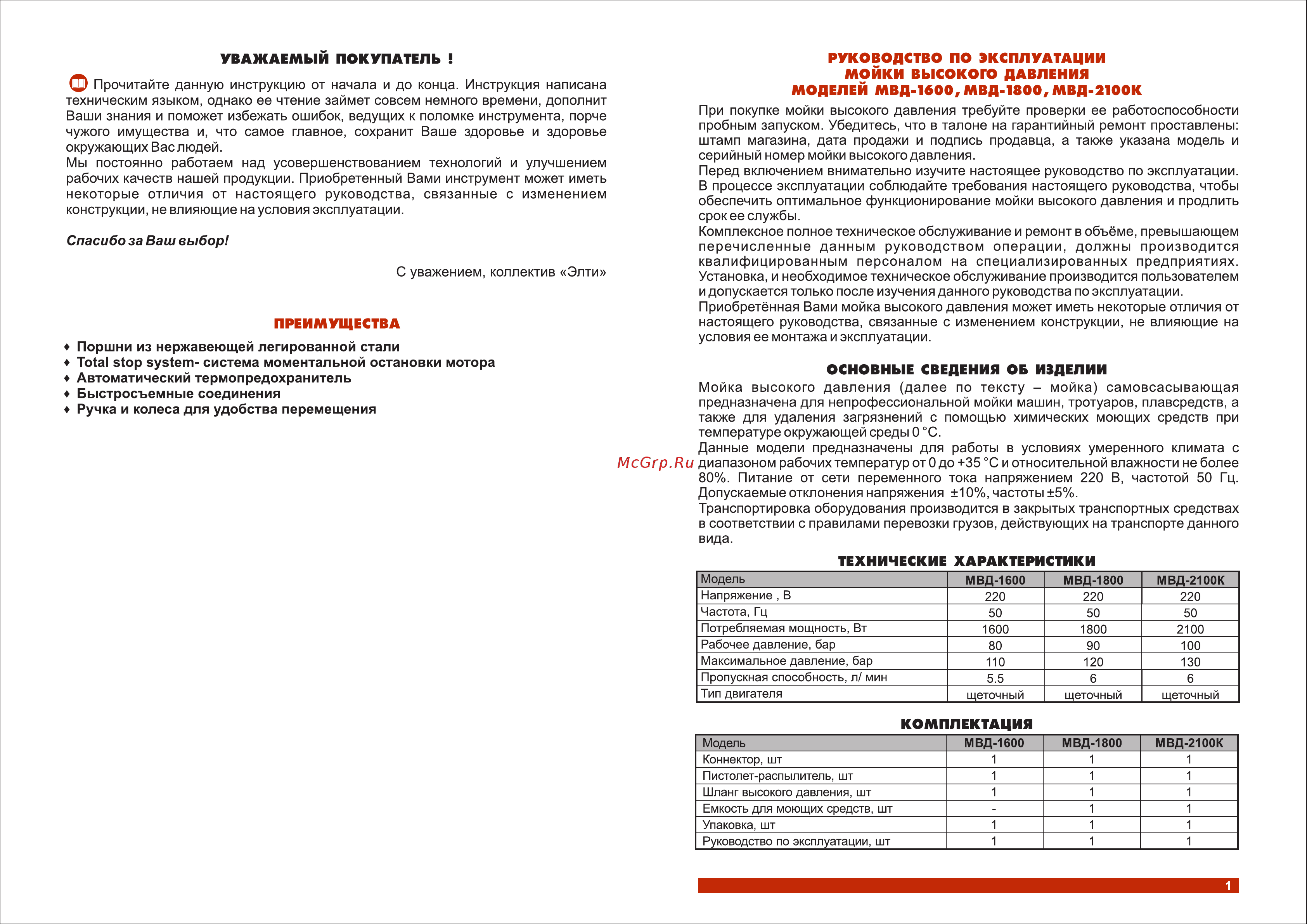 ELTI МВД-1600 Паспорт онлайн [2/10] 822852