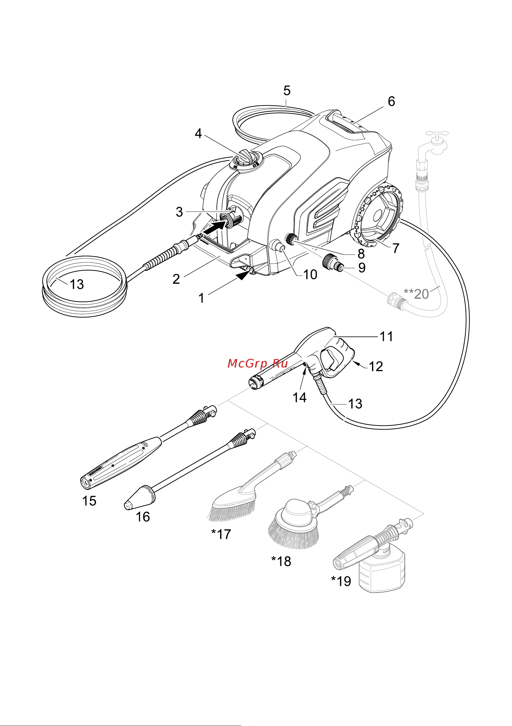 Karcher K 5 Compact 1.630-720 Инструкция к Karcher K 5 Compact 1.630-720 онлайн [3/278] 822887