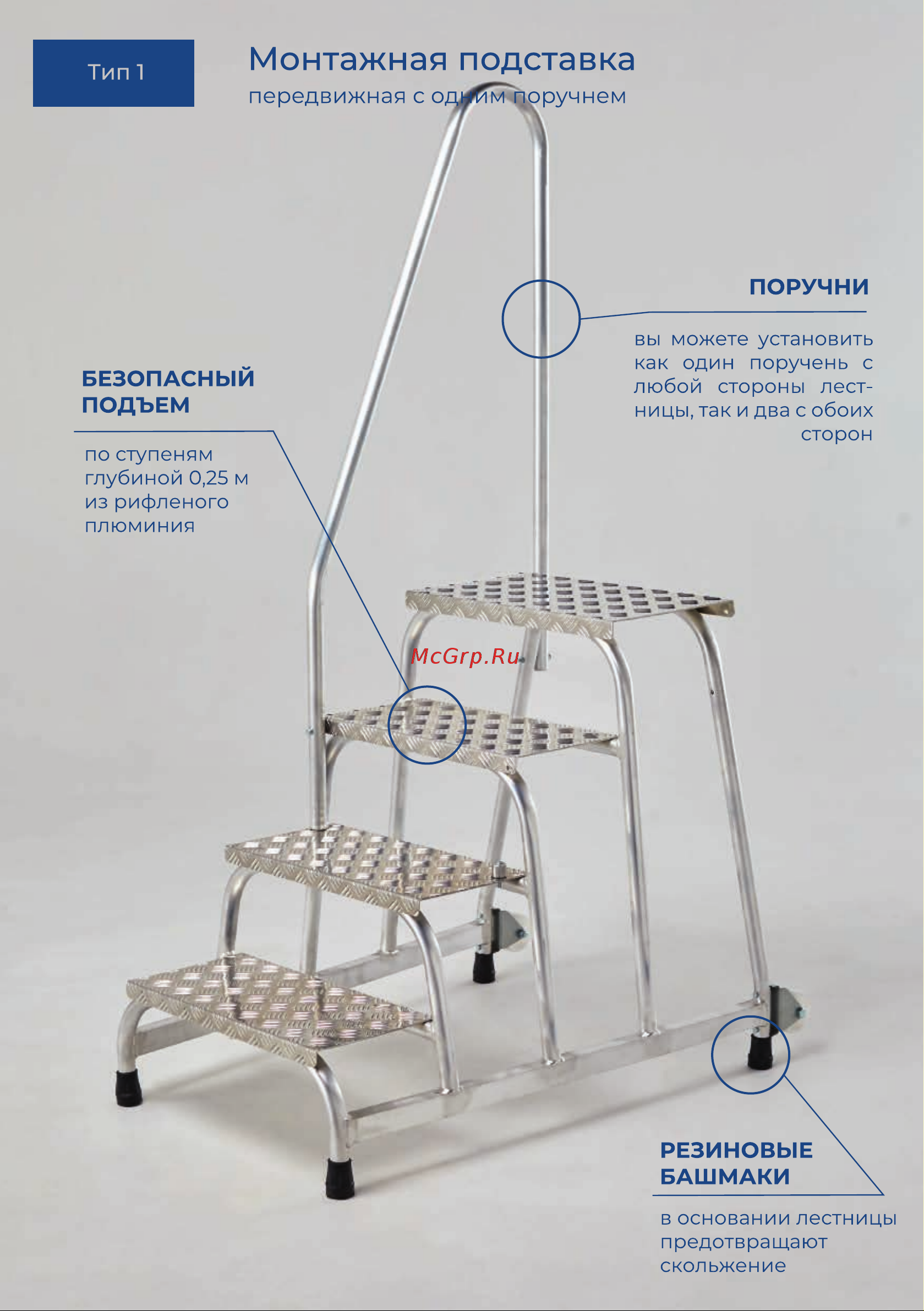 MEGAL тип 1, 3 ступени 4687201844532 Буклет. Монтажные подставки тип 1 онлайн [6/8] 823210