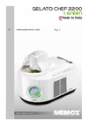 Nemox GELATO CHEF2200 i-Green корпус - пластик, цвет белый, объем 1.5 л, 220-240 V, 50 Hz, 110 W, газ R290a, съемное алюминиевое ведро 003A500270R00 Инструкция по эксплуатации