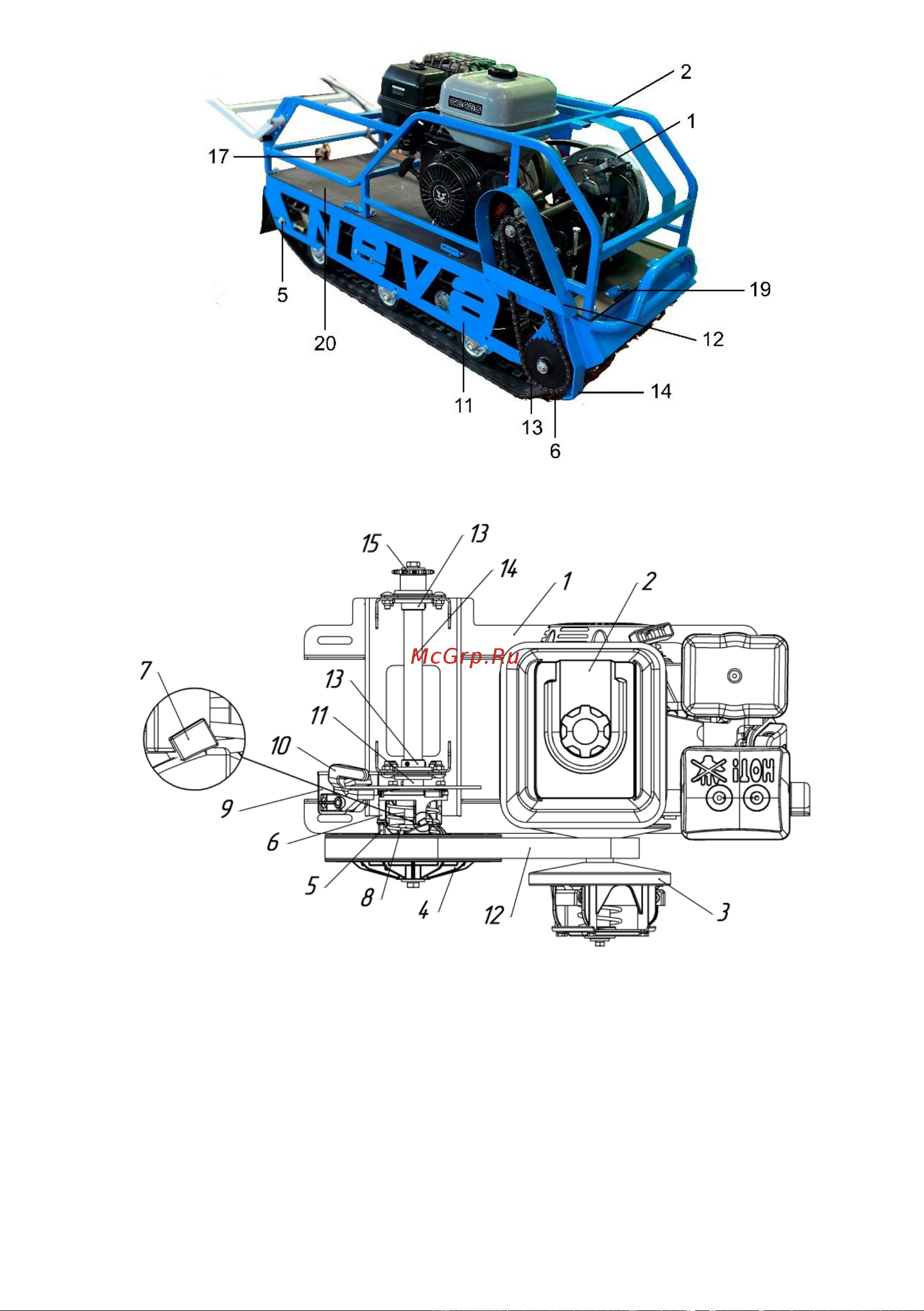 НЕВА Мототехника МС6-ZS (GB270) 4650002230576 Инструкция на мотобуксировщик онлайн [12/32] 823552
