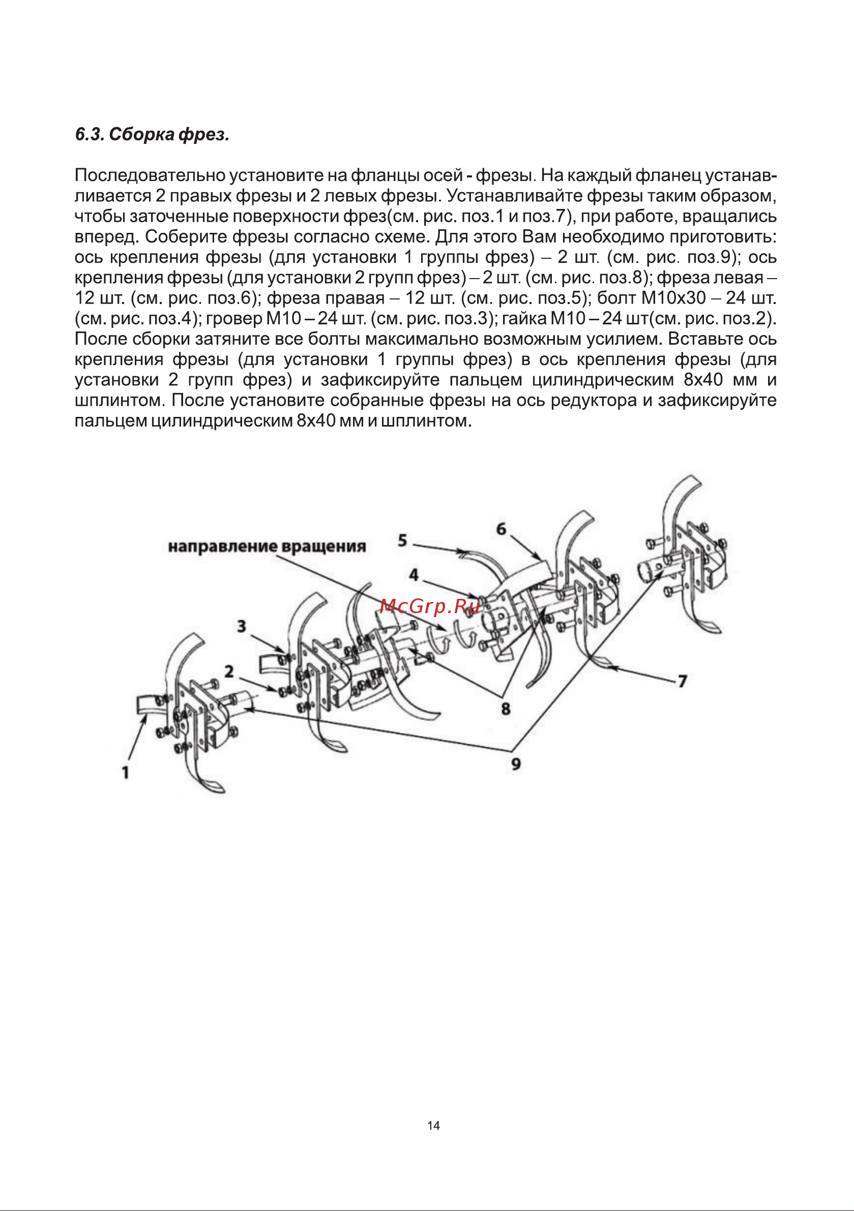 BRAIT МКР406 с пониженной передачей 04.01.003.073 Инструкция Мотокультиватор онлайн [14/36] 823608