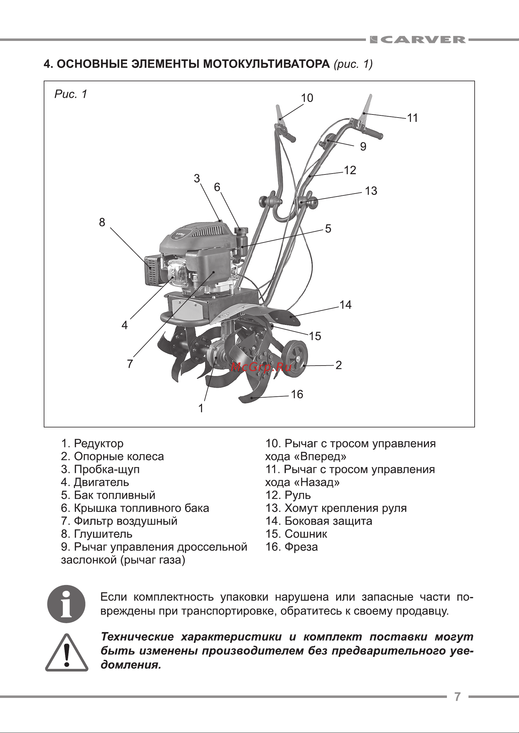 Carver T-550 R Инструкция к CARVER T-550 R онлайн [7/24] 823609