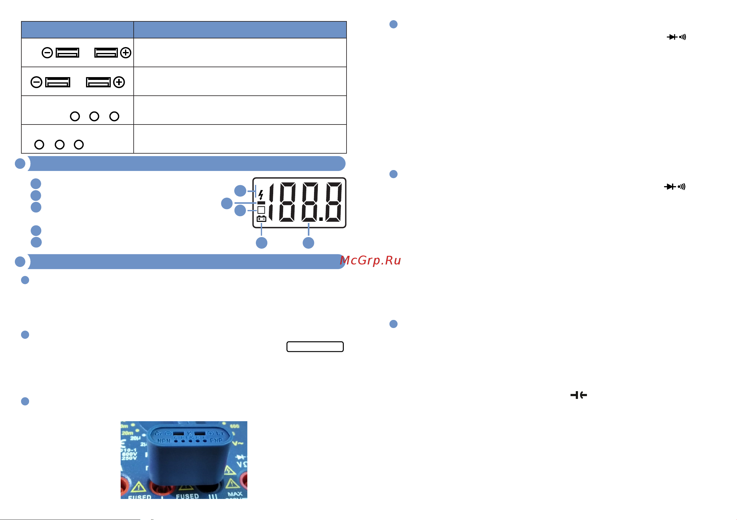 МЕГЕОН MY64 к0000036558 Инструкция Мультиметр МЕГЕОН MY64 онлайн [4/9] 824222