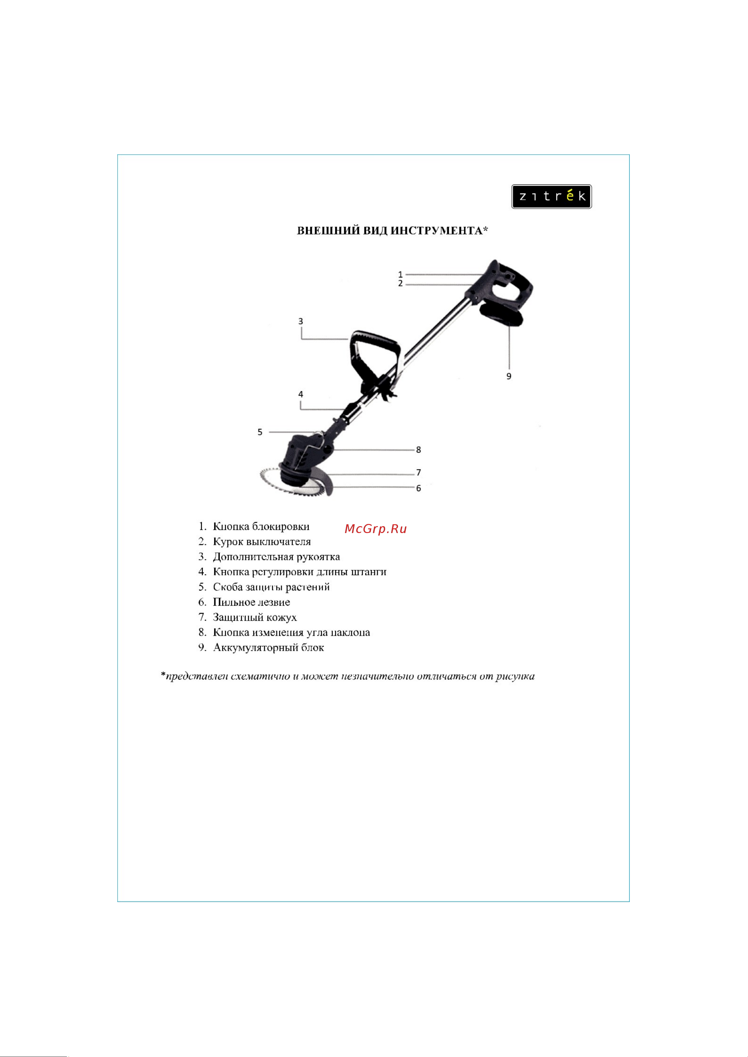 Zitrek GreenCut 20 ZKBL20, GreenSaw 20 Extra Power 3в1, 1x2.0 Ач, 1x4.0 Ач 082-2022 Инструкция по эксплуатации онлайн [5/16] 824332