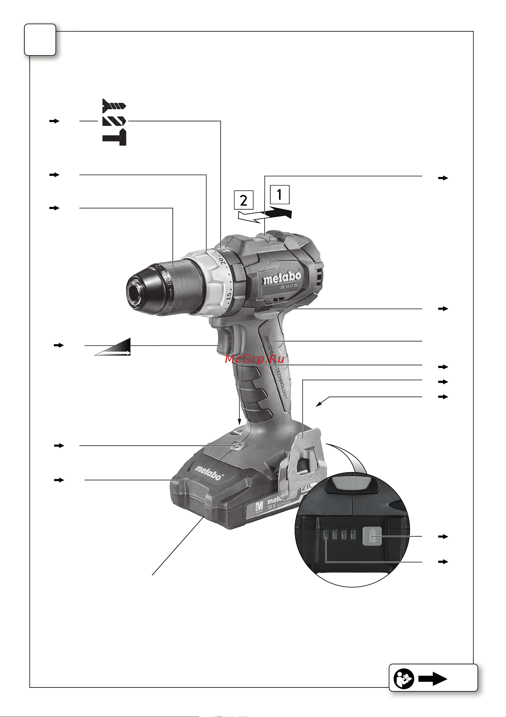 Metabo Combo Set SB18LTBLSE+SSW400LTXBLSE 685221960 SB 18 LT BL SE онлайн [2/72] 824334